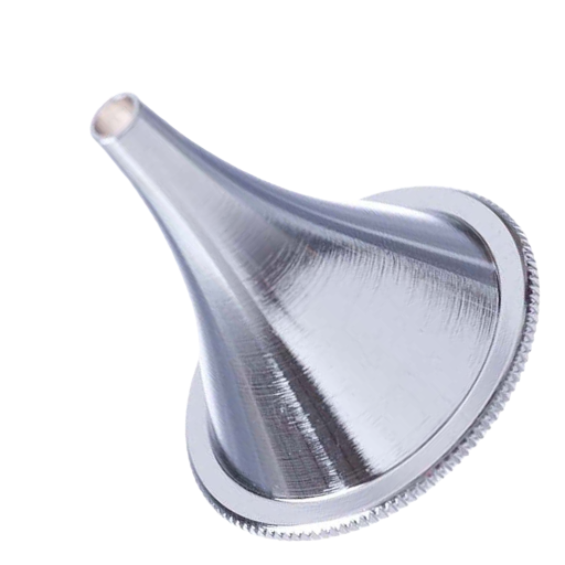 Boucheron Ear Specula, 6.5 mm, Round, Chrome, Size: 3, Premium