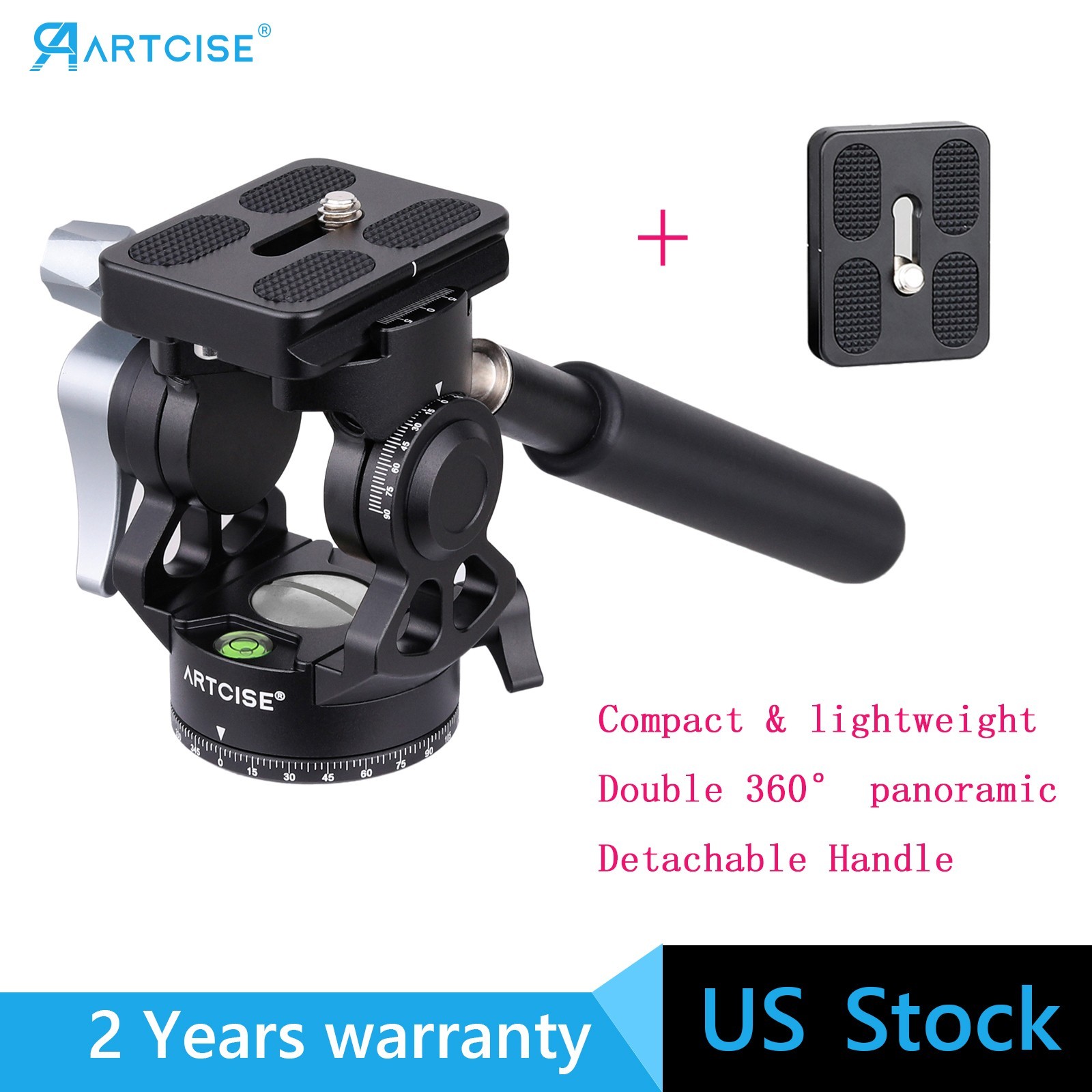 Panoramic Tripod Head Tripod Fluid Head Pan Tilt Head Compact Camera Video Head