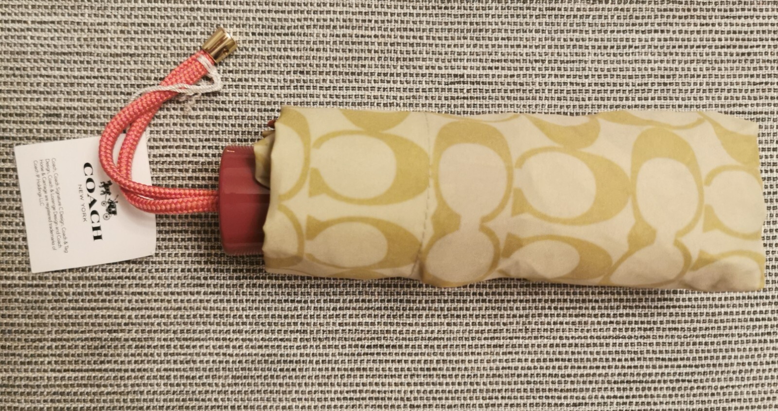 New With Tags Coach Umbrella Ivory Rouge