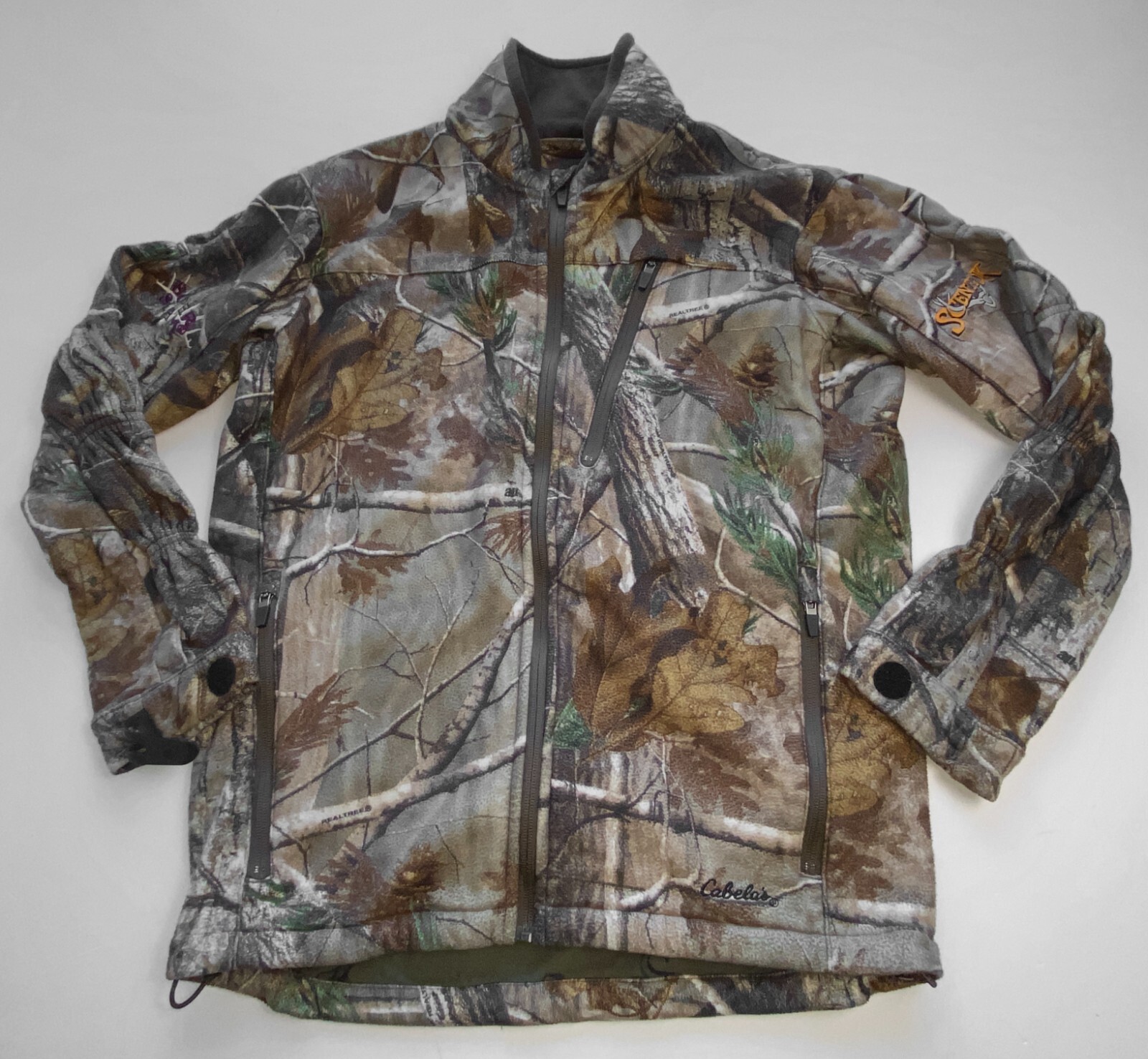 Cabelas Jacket Men's MEDIUM Scentlok Super Slam Realtree Camo Full Zip Pockets