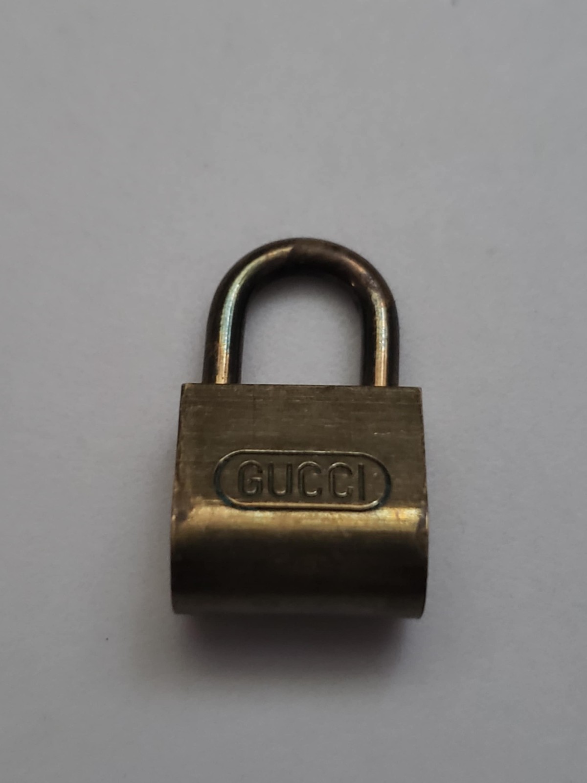 Vintage GUCCI Brass Padlock with Keys & Pouch