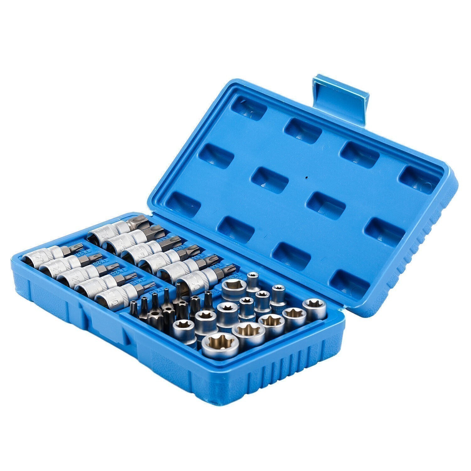 34Pcs Drive Male Female Torx Star Bit Socket E-socket Set Handheld Tool Case USA