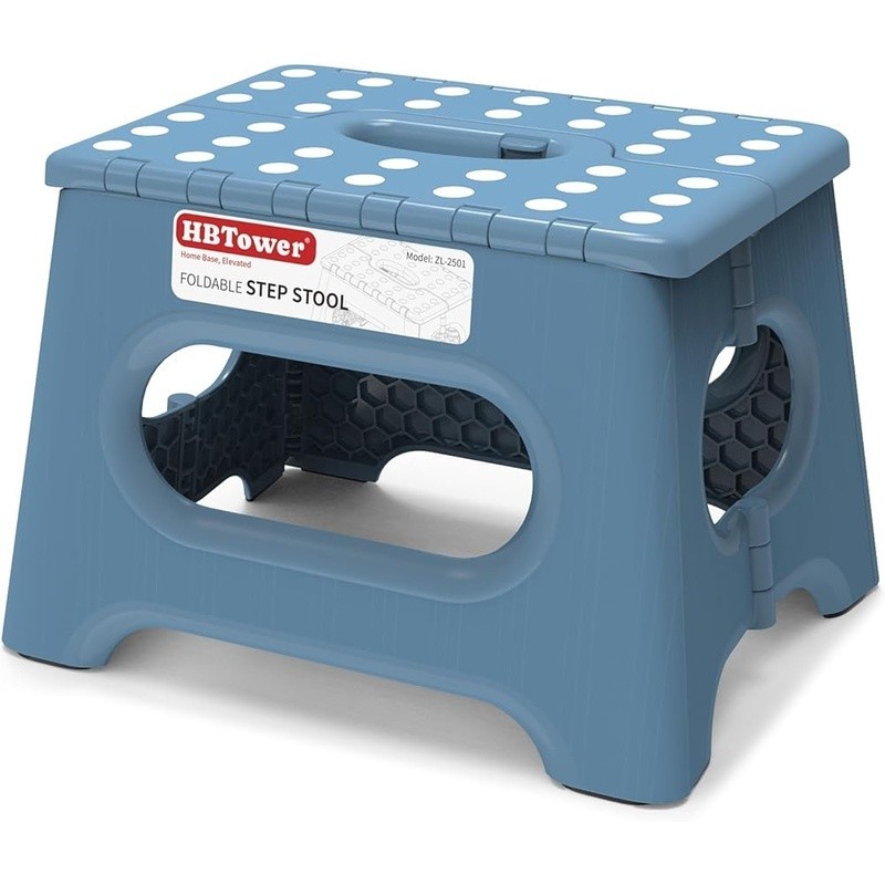 Durable Folding Step Stool W/ Ergonomic Handle Non-Slip Surface Safety Design US