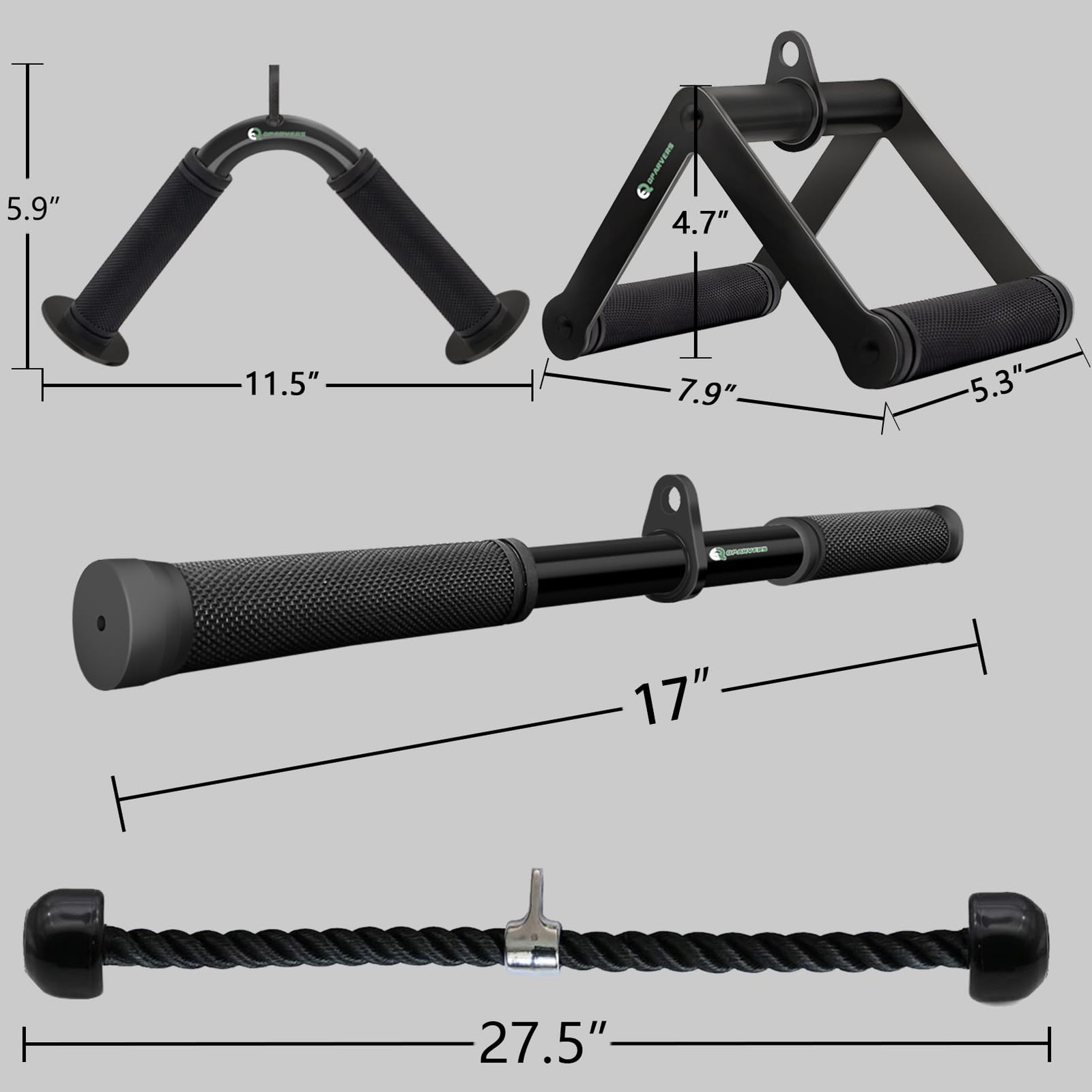 Cable Machine Attachment Set LAT Pulldown Accessories for Home Gym Weight