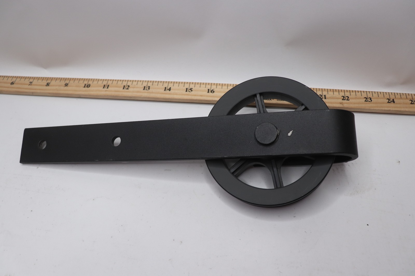Straight Design Sliding Roller Barn Single Wood Door Roller Black