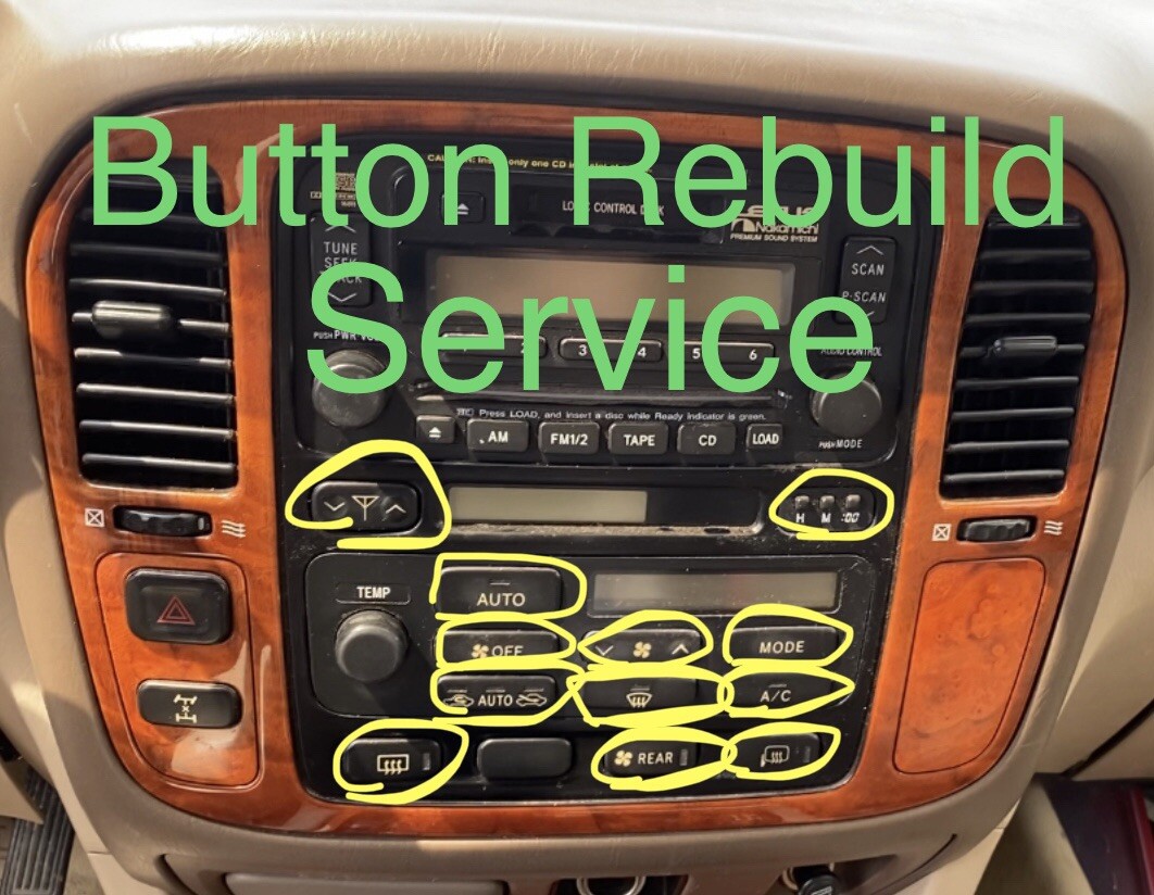 🔥98-02 Lexus LX470 Land Cruiser Climate Button Replacement Mail In Service❄️
