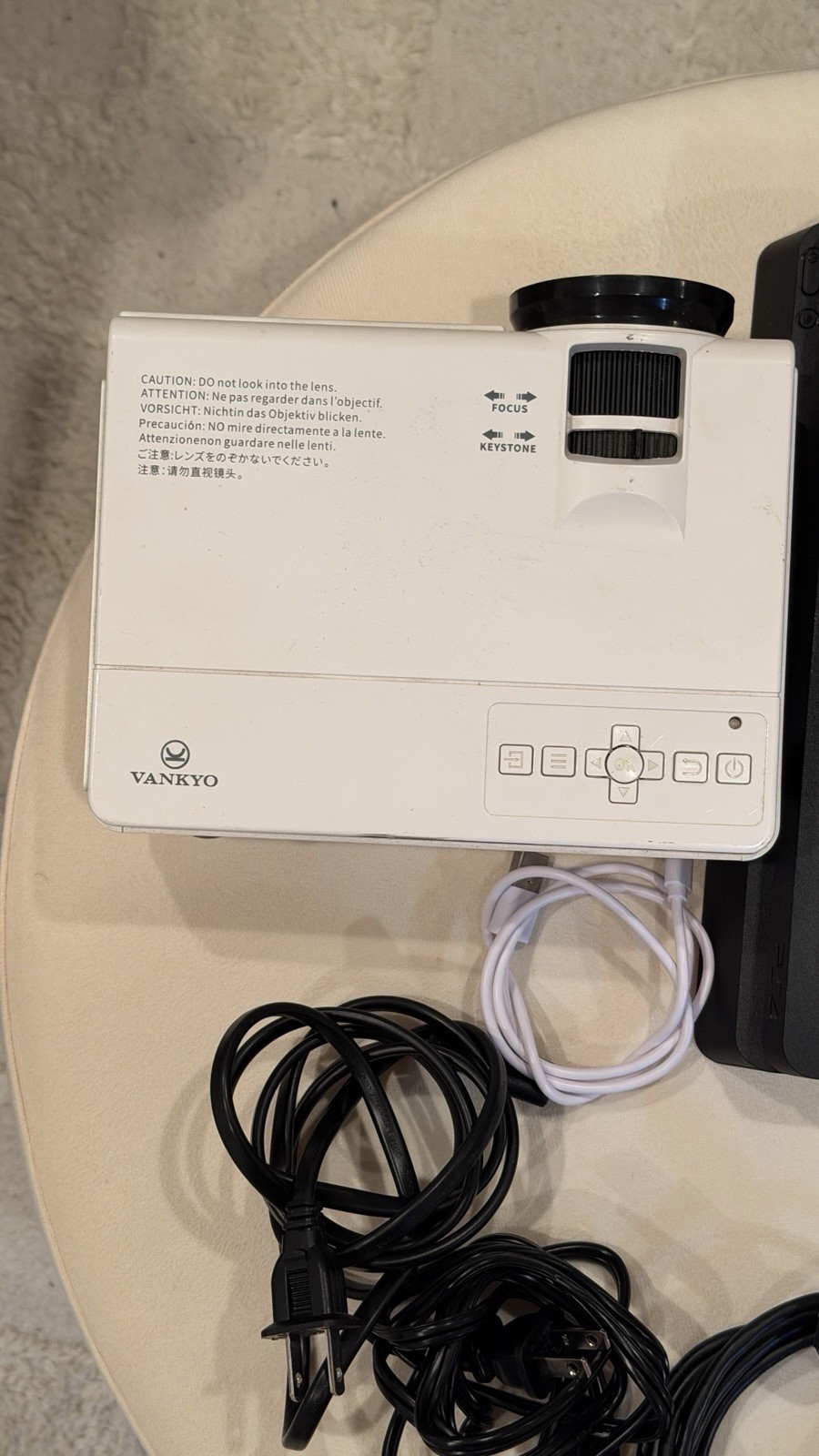 Sony PlayStation 4 Slim 1TB Bundle VANKYO Projector Controller Cables