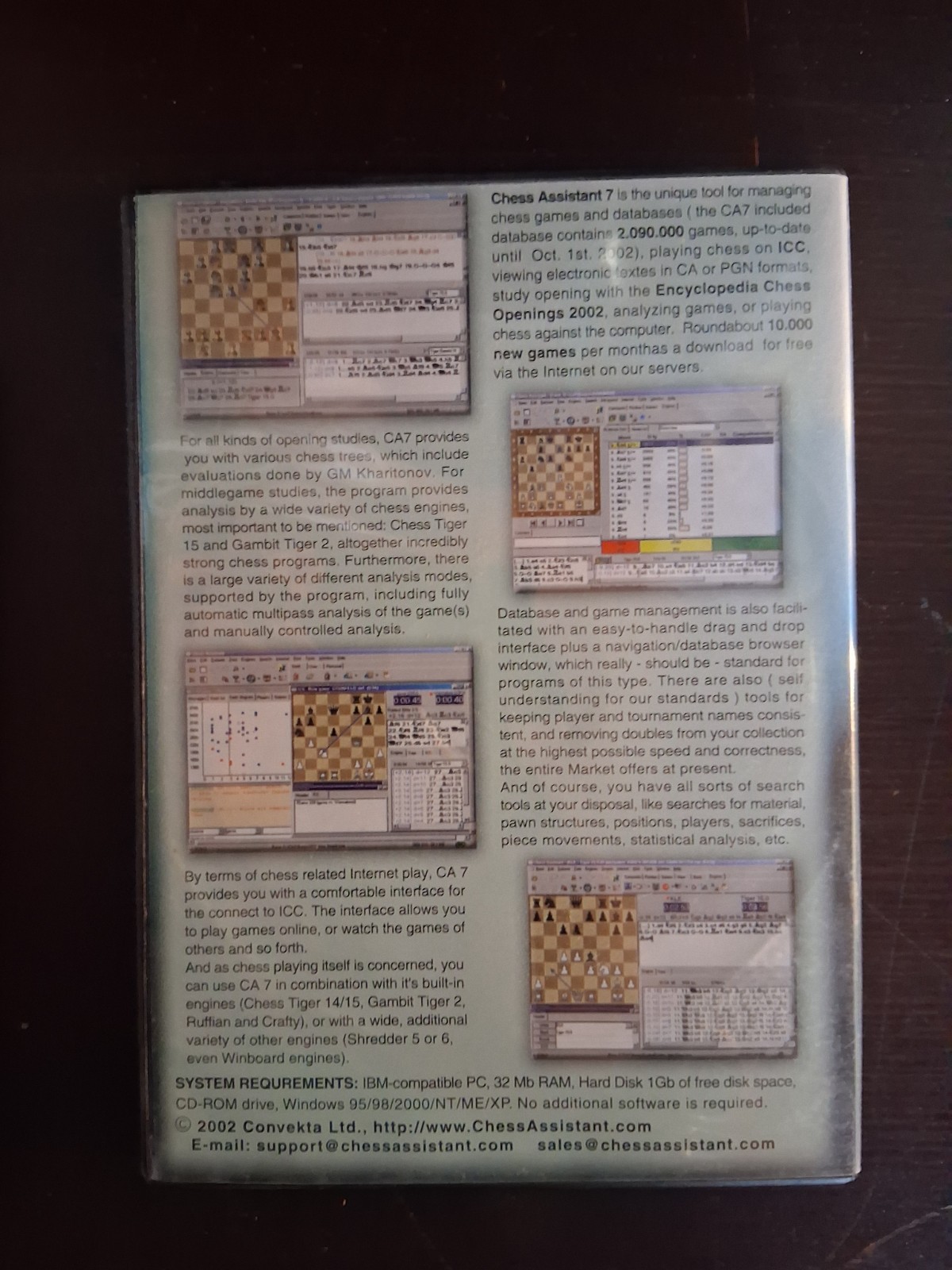 Chess Assistant 7 & 8 Mega Packet PC CD-ROM Lot Database Management Convekta
