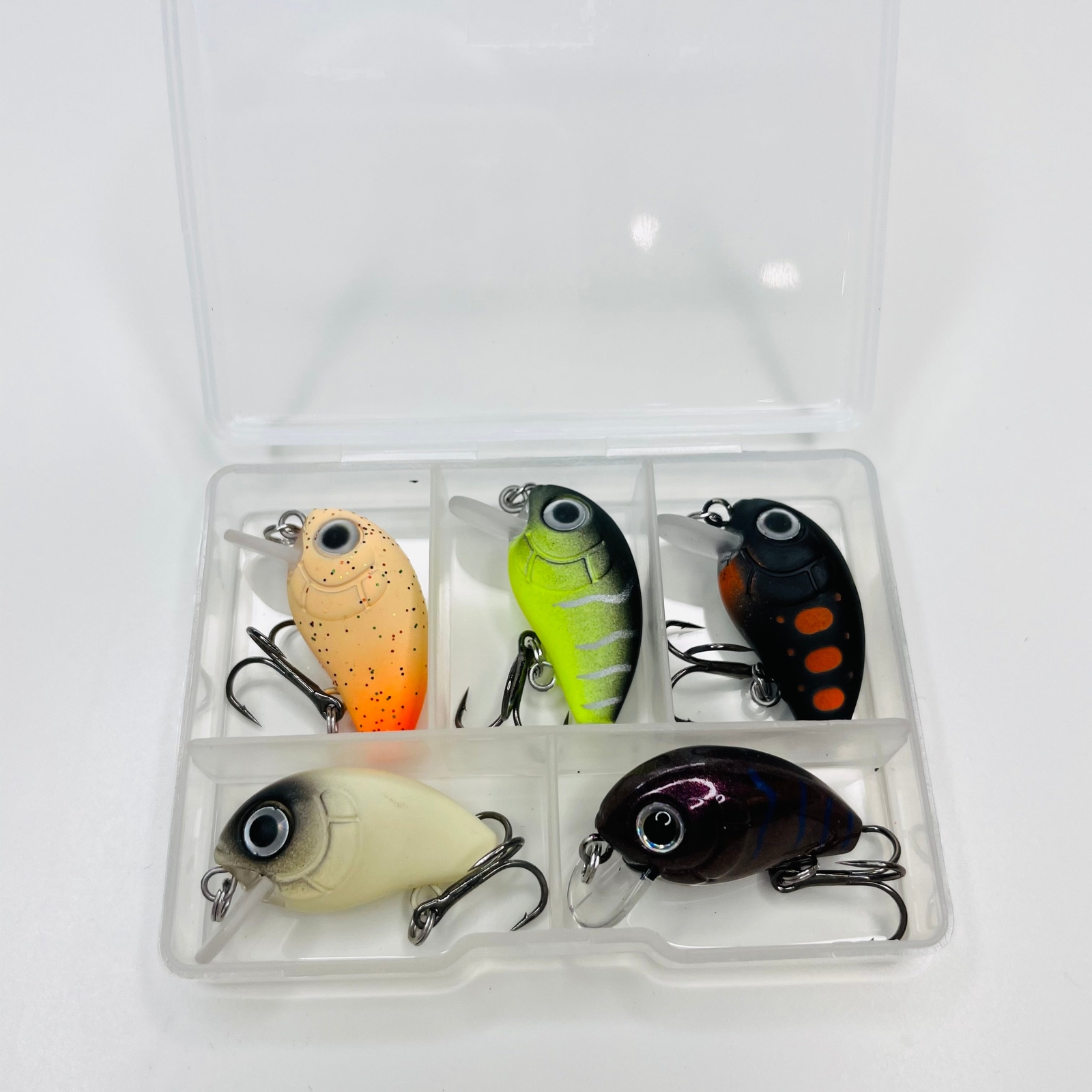 5 pcs set 0.1 oz / 1” mini crank baits - bug