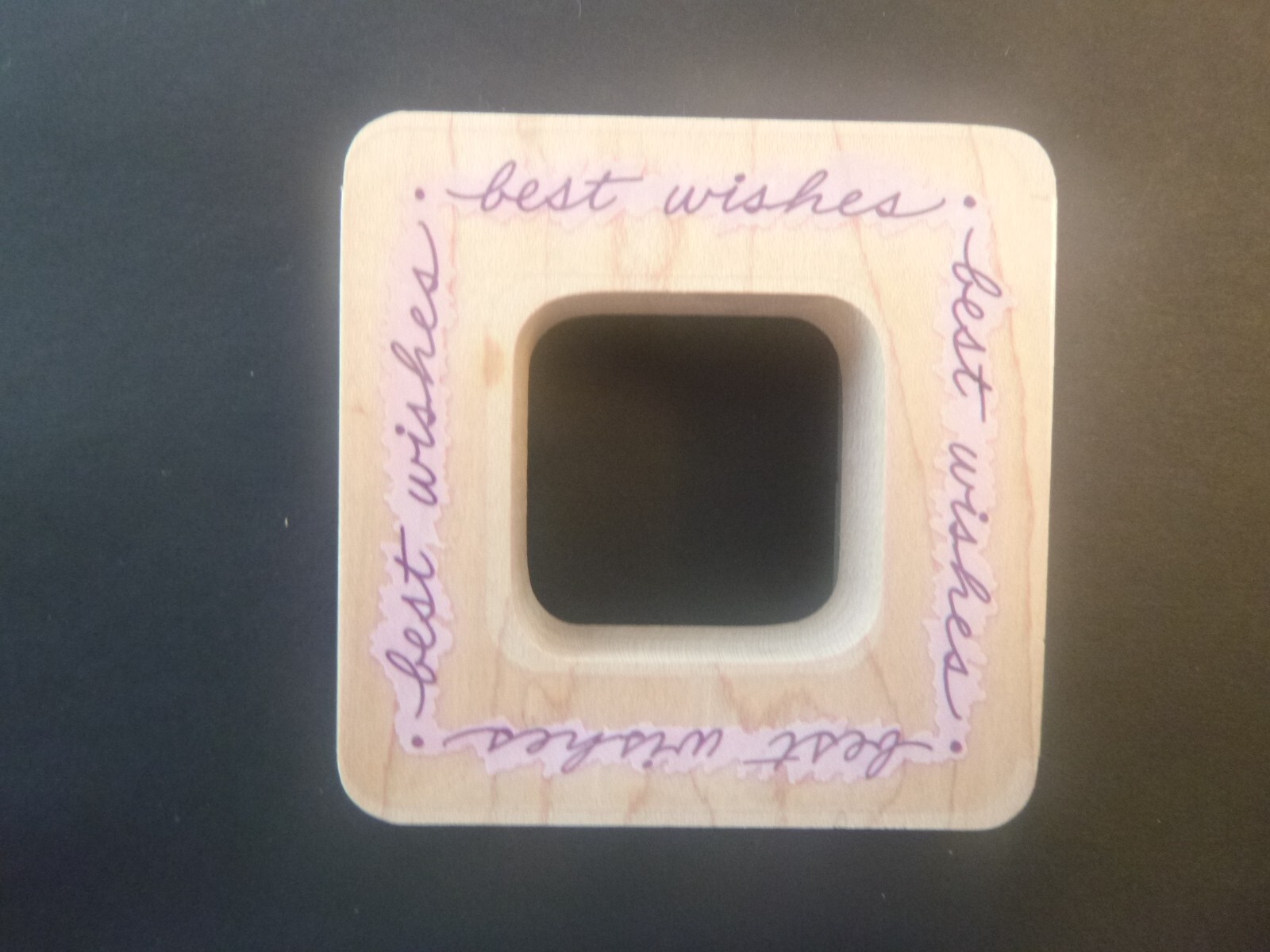 Best Wishes Word Frame - Wood Mounted Rubber Stamp