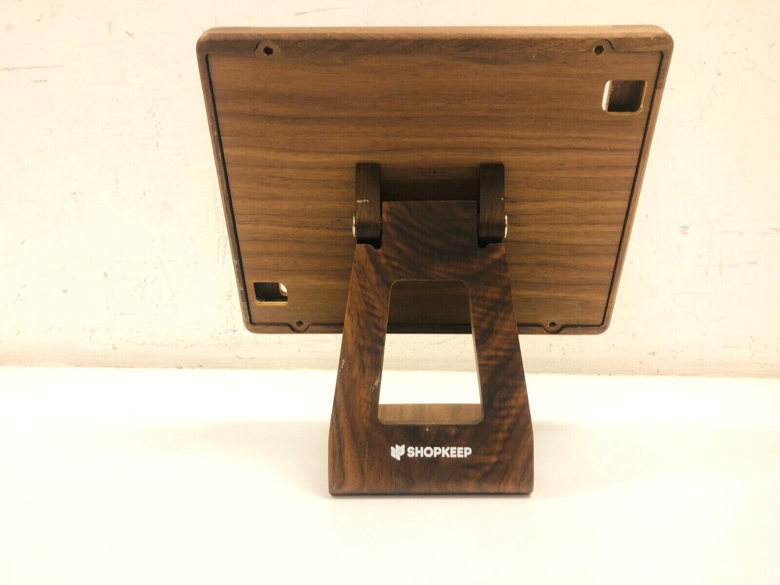 Freeform Made Wooden iPad Stand American Walnut for Shopkeep *MISSING SCREWS**