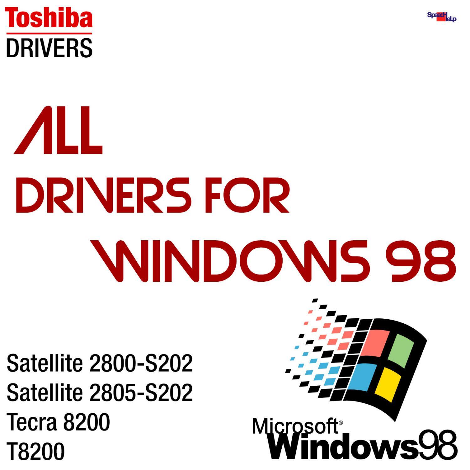 DRIVERS FOR TOSHIBA TECRA 8200 T8200 SATELLITE 2800-S202-S202 NOTEBOOK LAPTOP