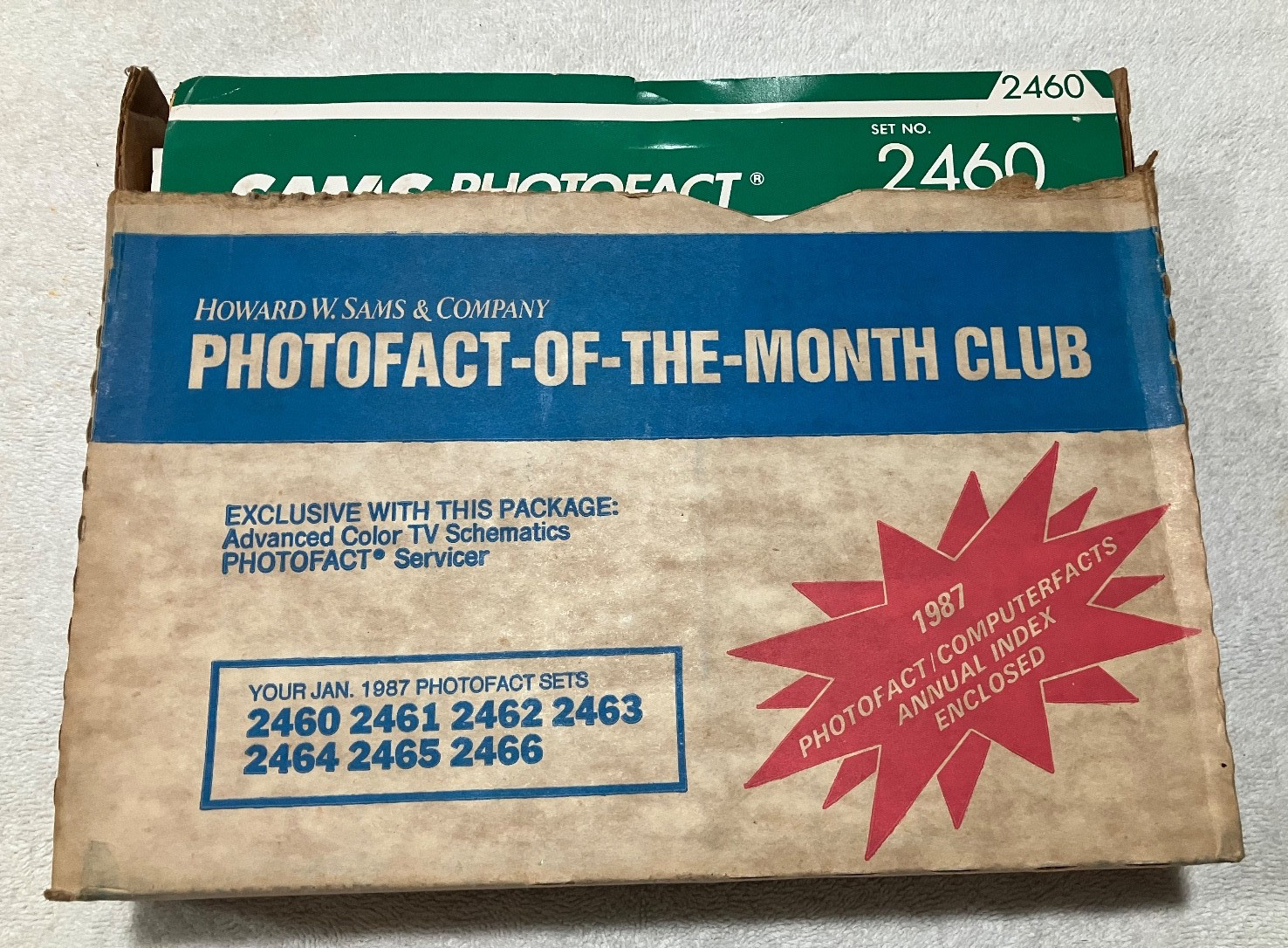 SAMS PHOTOFACT- 2460-2466- Jan. 1987  (Contains 14 Sets) VG Condition