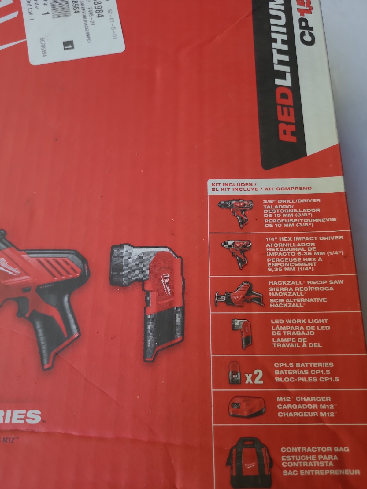 Milwaukee M12 4-Tool Combo Kit 2498-24