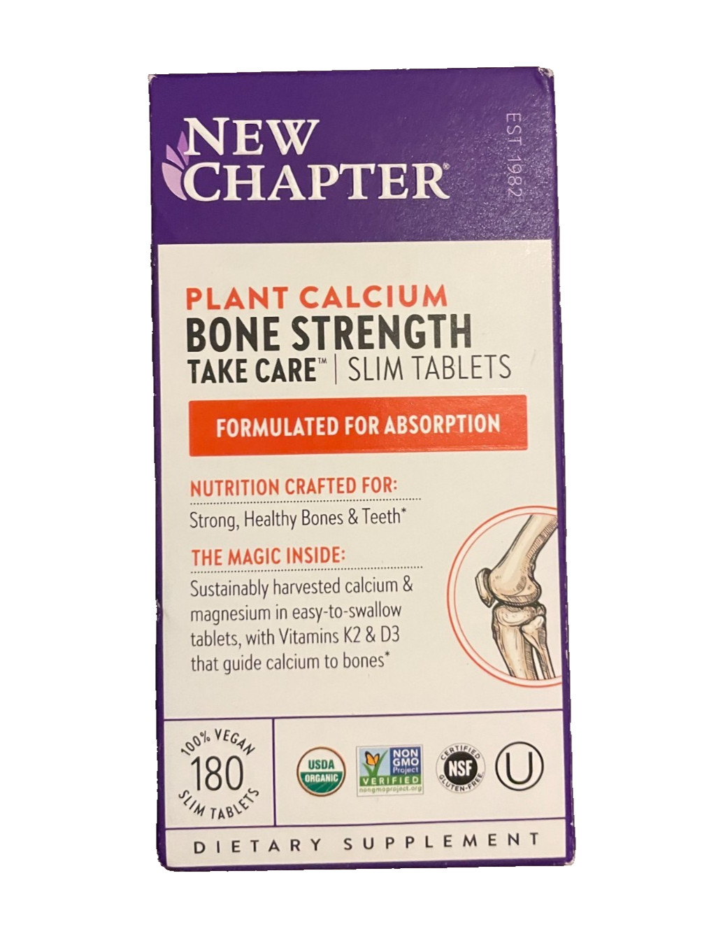 New Chapter Bone Strength Take Care 180 Vegetarian Slim Tabs EXP: 1/27 NEW