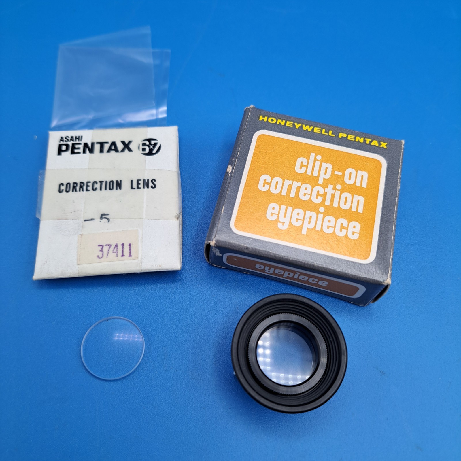 Vintage Honeywell Pentex -5 Clip-on Correction Eyepiece + Extra -5 Lens - Japan