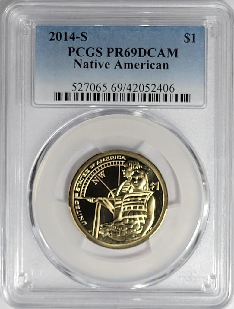 2014 - S  Native American Dollar - Sacagawea - PCGS PR69DCAM