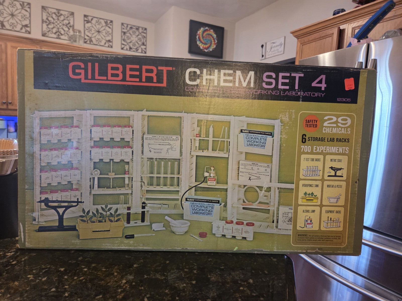 1960s Vintage Gilbert Chemistry CHEMLAB Set 4 #12305 Original Box