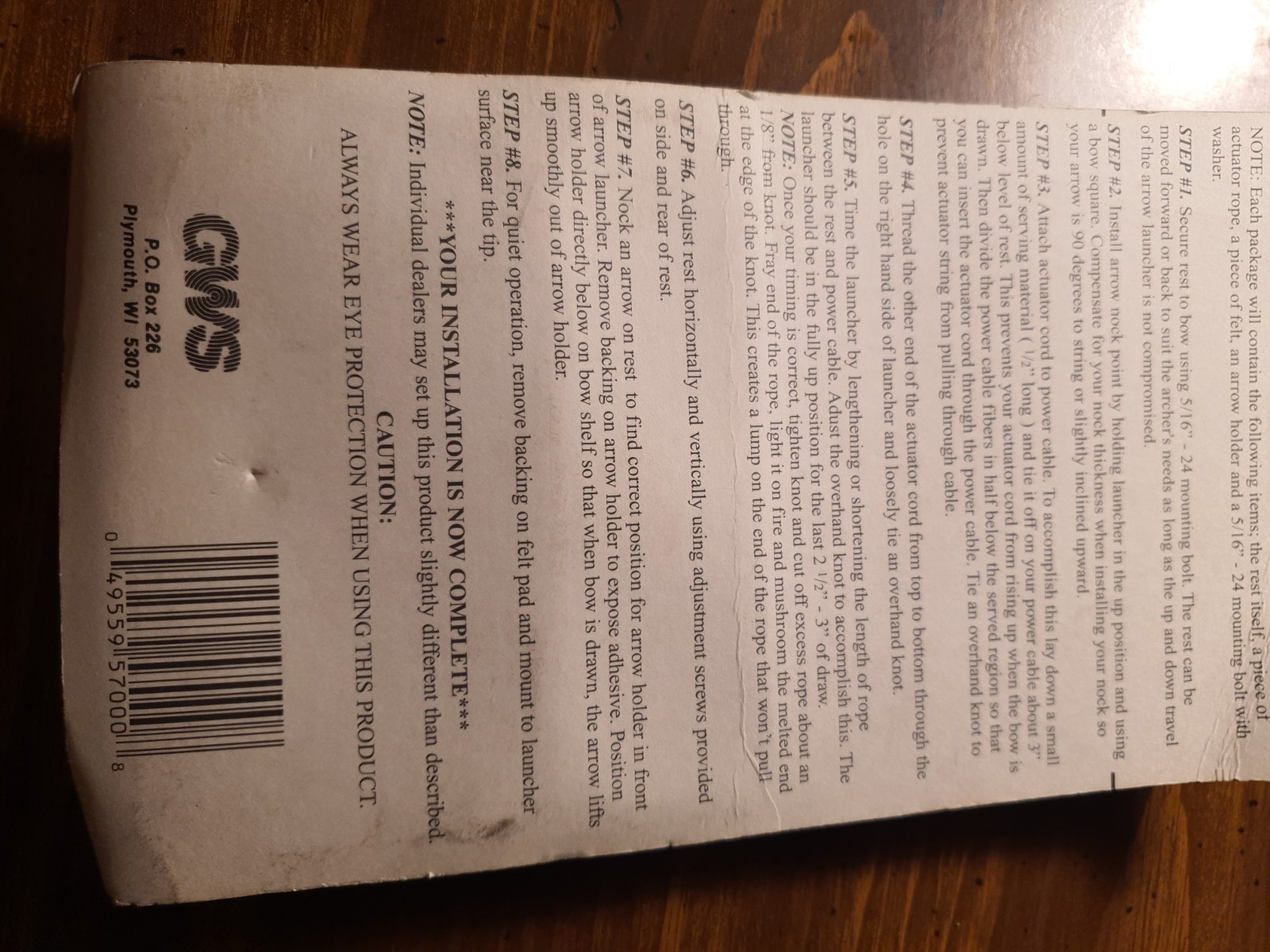 GWS Strike Force V-Drop Arrow Rest RH - 57000