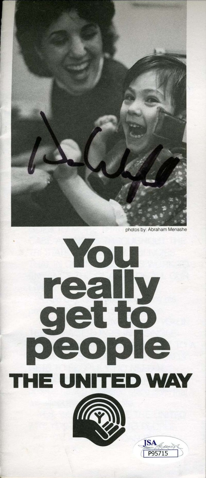Dave Winfield Jsa Coa Certed Signed 1985 United Way Pamphlet Authentic Autograph