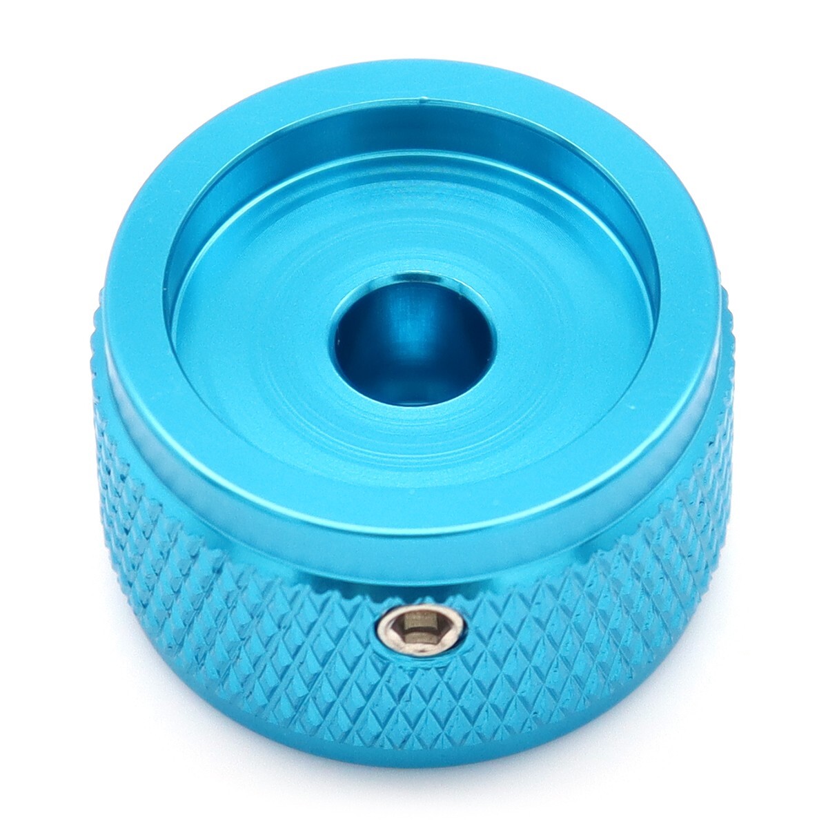 4Pcs Aluminium Alloy Blue Guitar Knobs Volume Audio Pot Control Knurled Knobs
