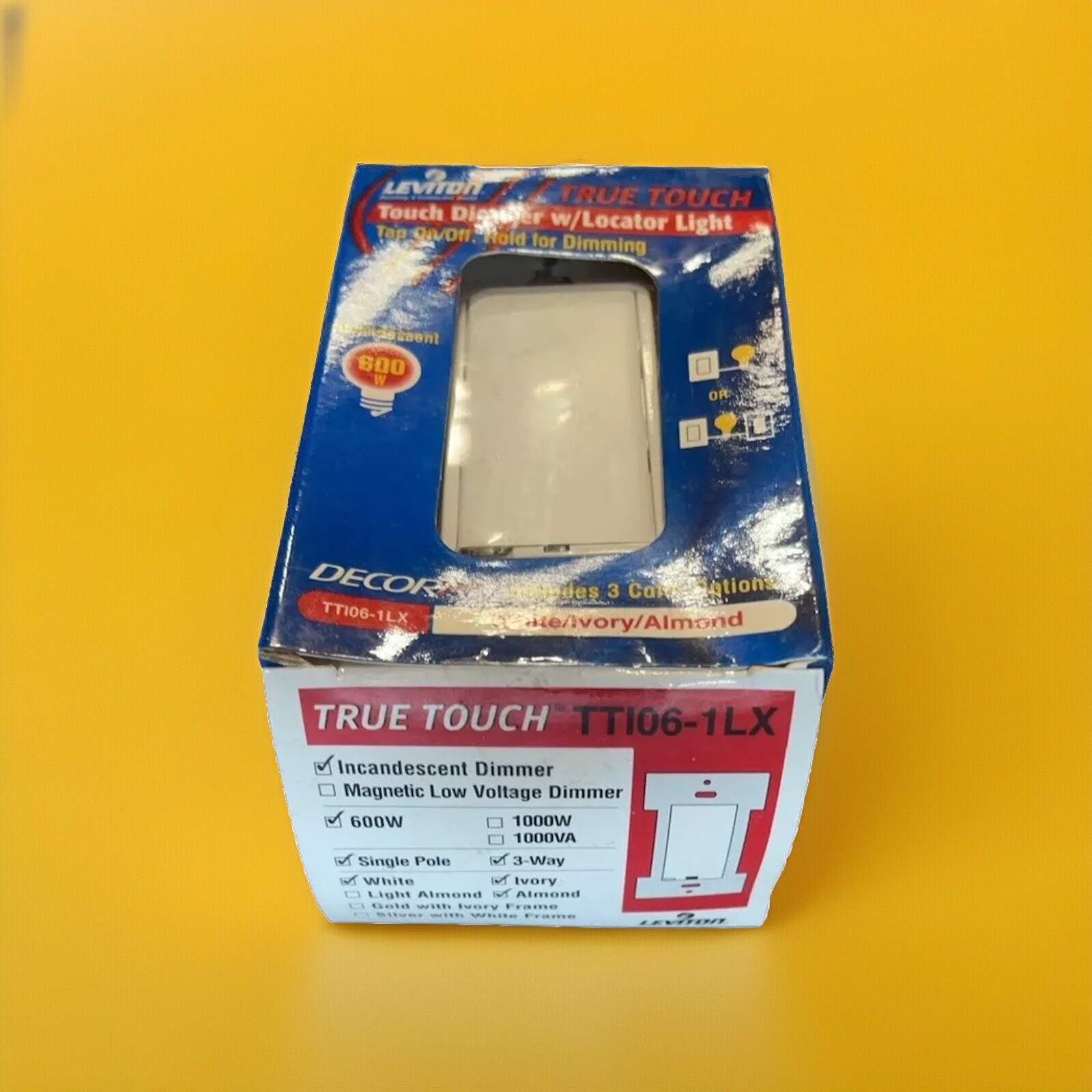 🔥Leviton TTI06-1LX Touch Dimmer Switch (White / Ivory / Almond) ~ 4 Units🔥