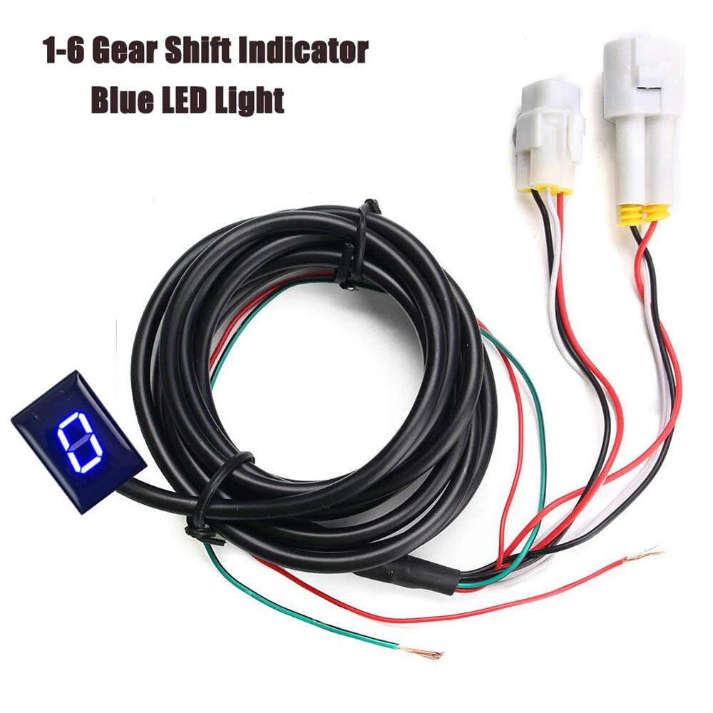 Motorcycle Blue LED Gear Indicator For YAMAHA YZF R1 R6 FZ8 Mt03 MT-01 USA