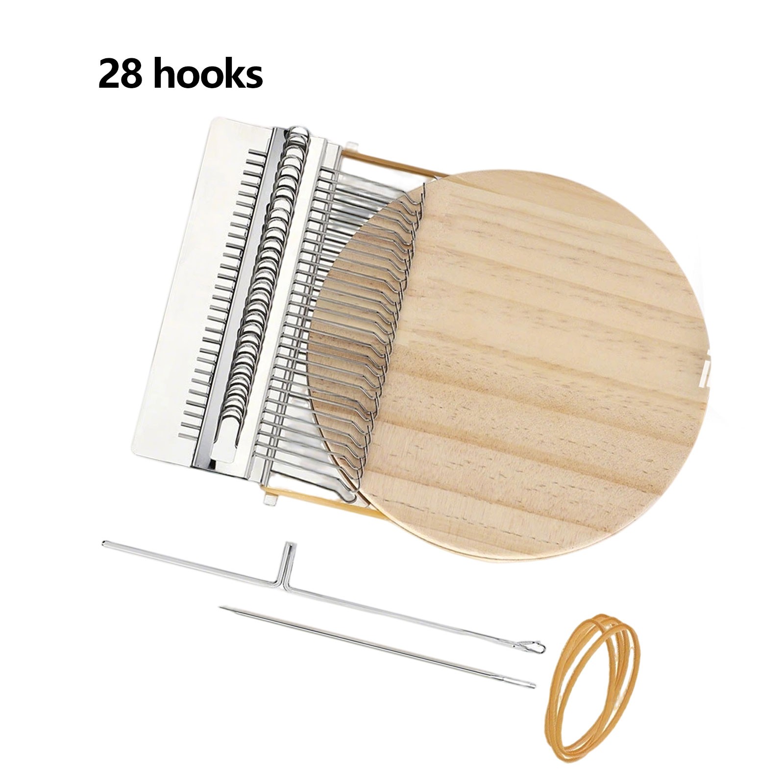 28 Hooks Small Loom Speedweve Type Weave Tool Darning Machine with Wood Disc