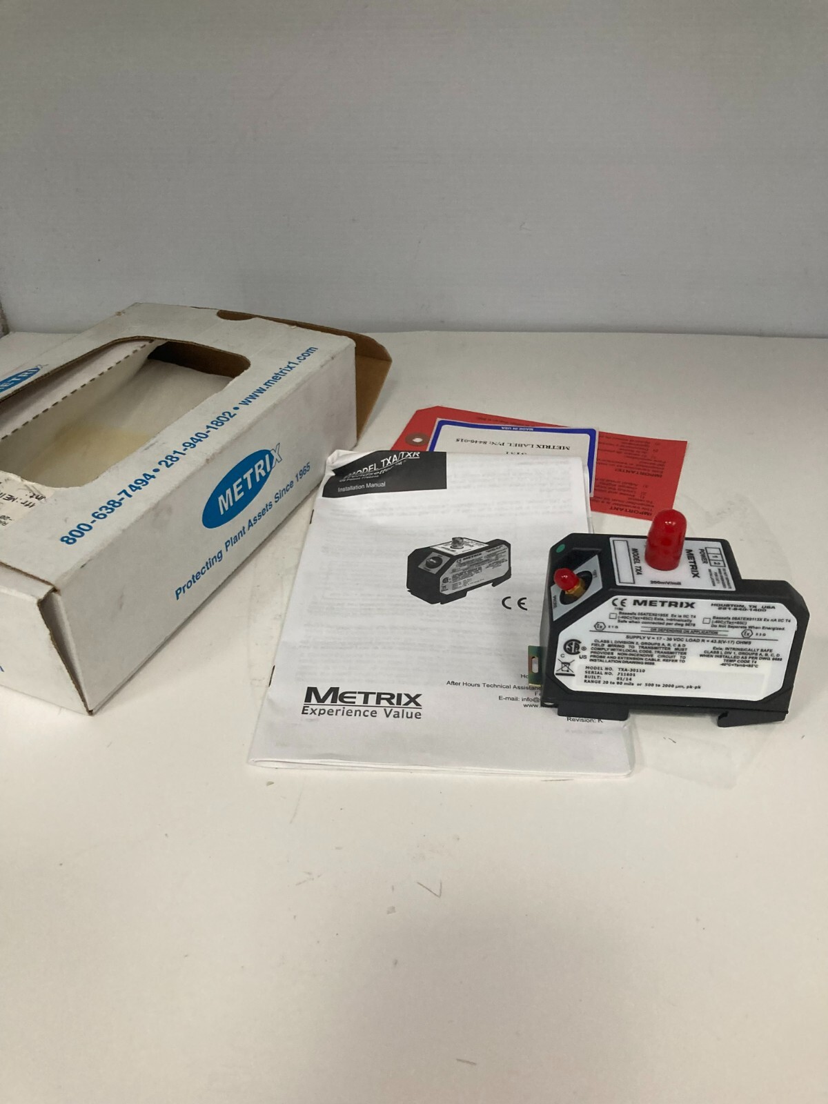METRIX TXA-30110 TRANSMITTER 17-30VDC NIB