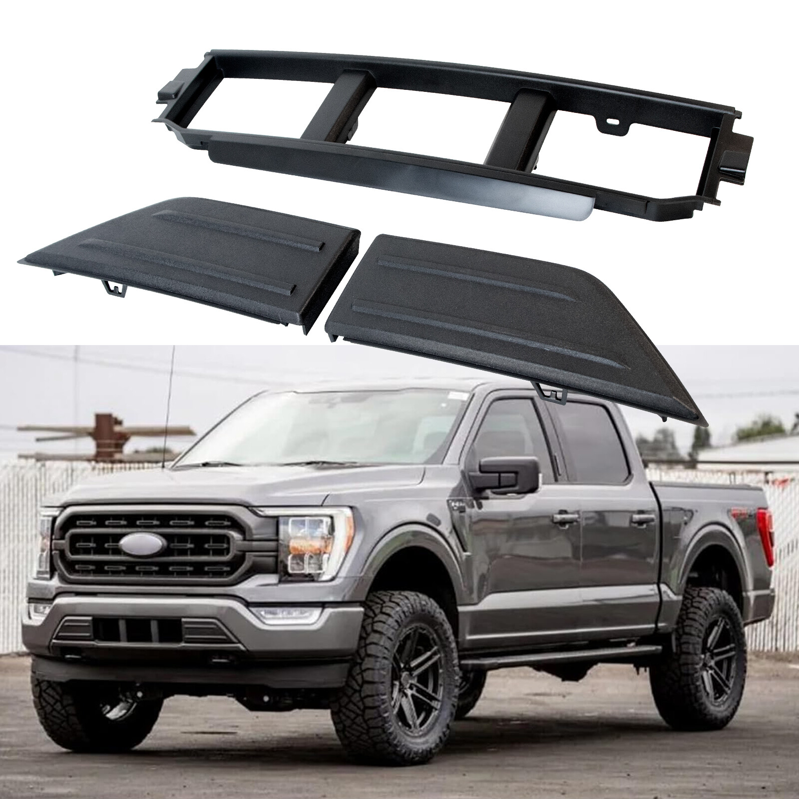 Front Bumper Lower Grille Panel Fits 2021-2024 Ford F150 F-150 ML3Z17B968BA