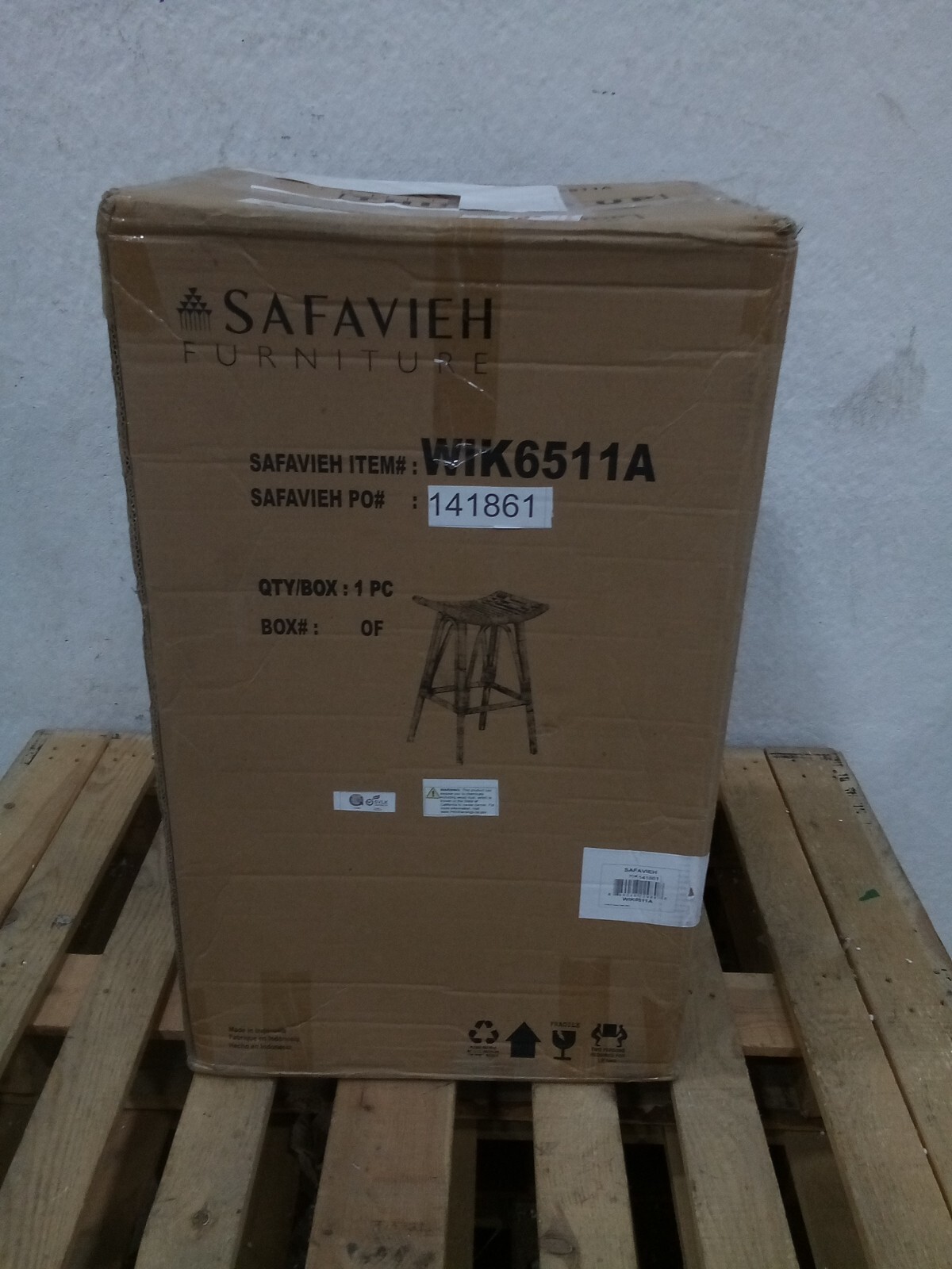 Safavieh Leda Rattan Bar Stool, Reduced Price 2172723301 WIK6511A