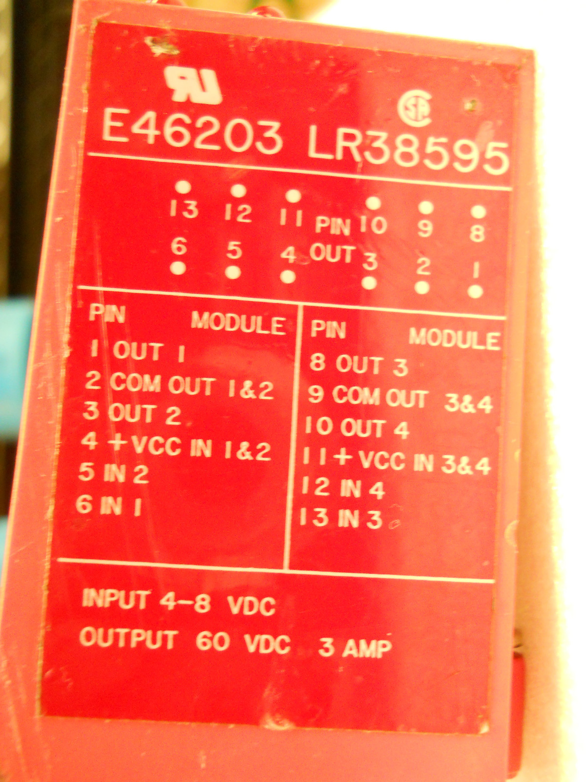 GORDOS ODC5Q-II INPUT/OUTPUT MODULE INPUT 4-8 VDC 3A NEW CONDITION NO BOX