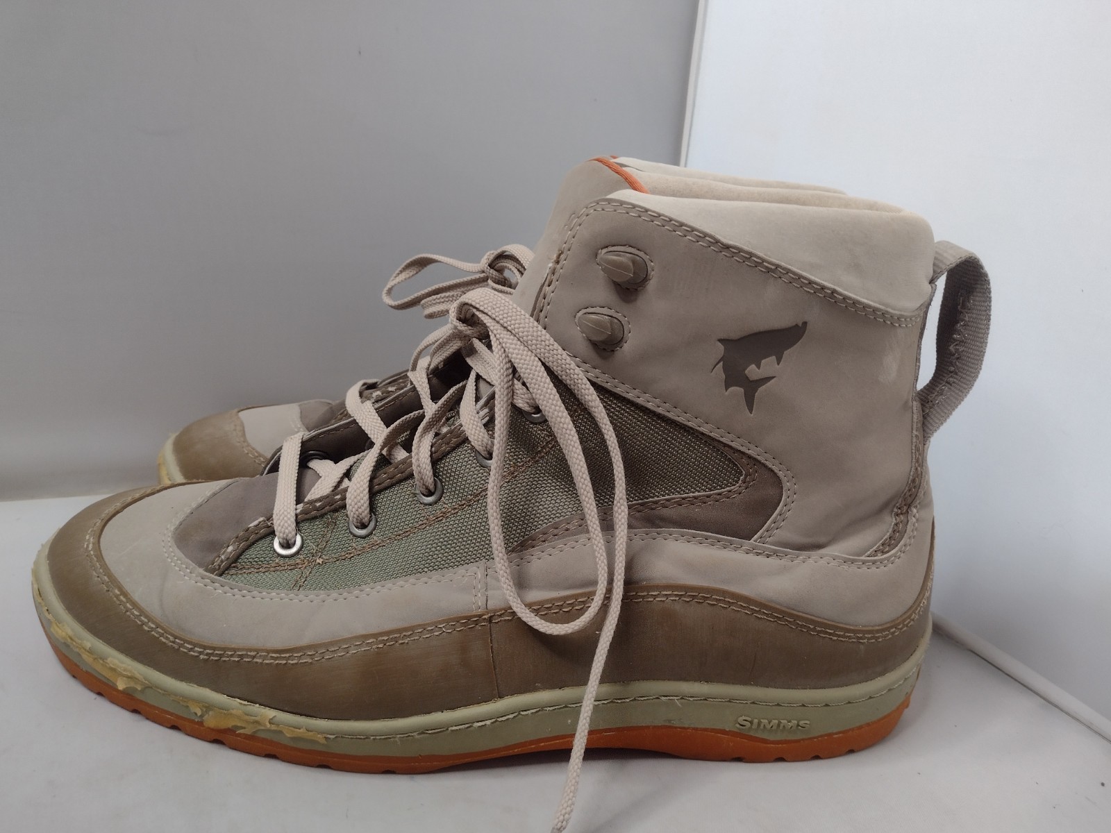Simms Men’s Saltwater Wading Boots Size 14 Gray Lace Up Outdoor Fishing