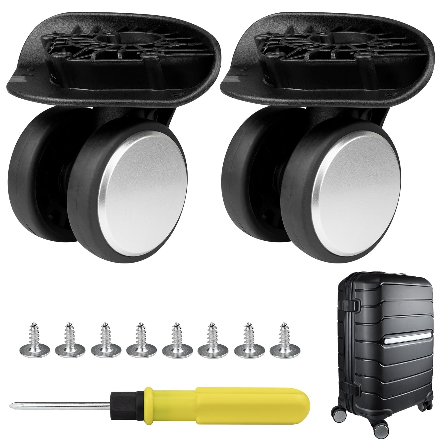 Wheels Replacement Kit for Samsonite Freeform Hardside Carry On Spinner Lugga...
