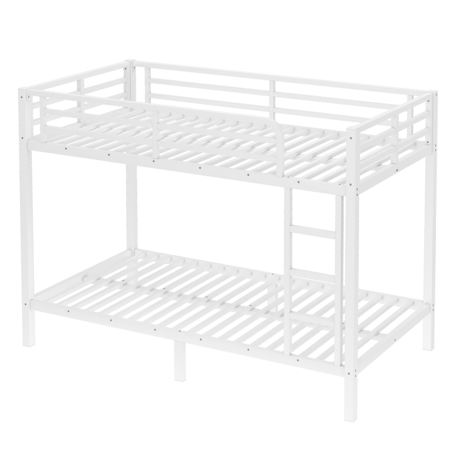 Twin XL Over Twin XL Metal Bunk Bed Twin XL Size Metal Bed Frame with Ladder