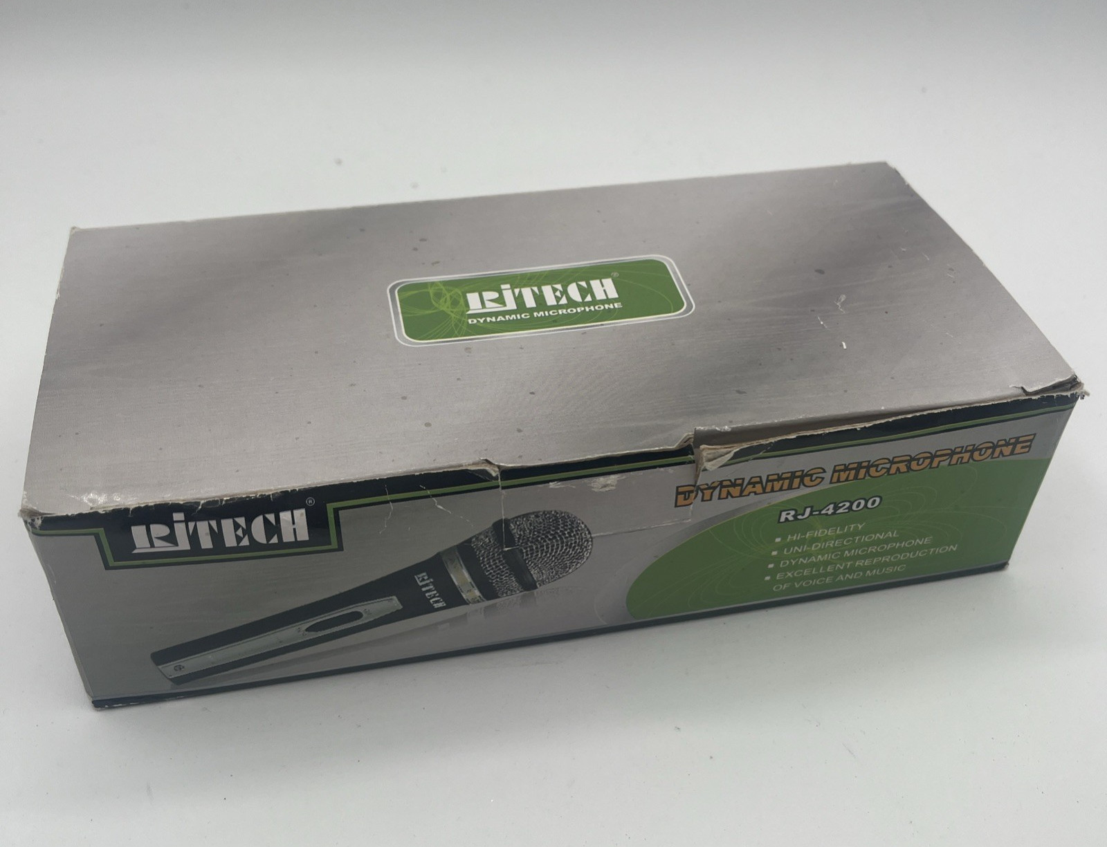 Ritech Dynamic Mircrophone Gray Hi-Fidelity Uni-Directional RJ-4200