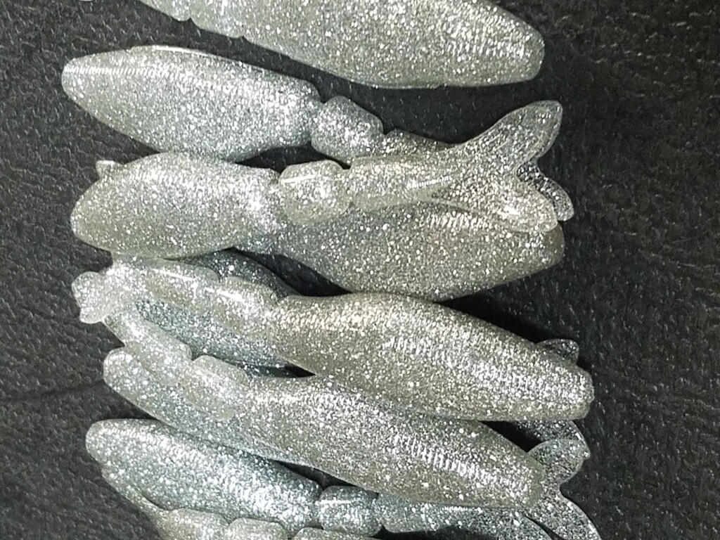 CHATTERBAIT,BLADED JIG,SWIM JIG  TRAILER-4' (ICE) 10 PACK GARLIC+SALT