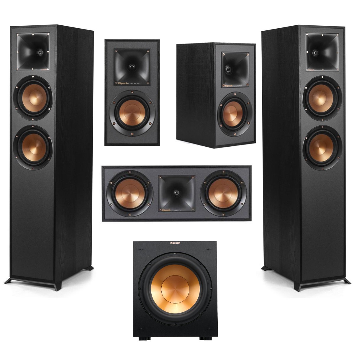 Klipsch Reference 5.1 Home Theater Pack, Black #1065834 K2