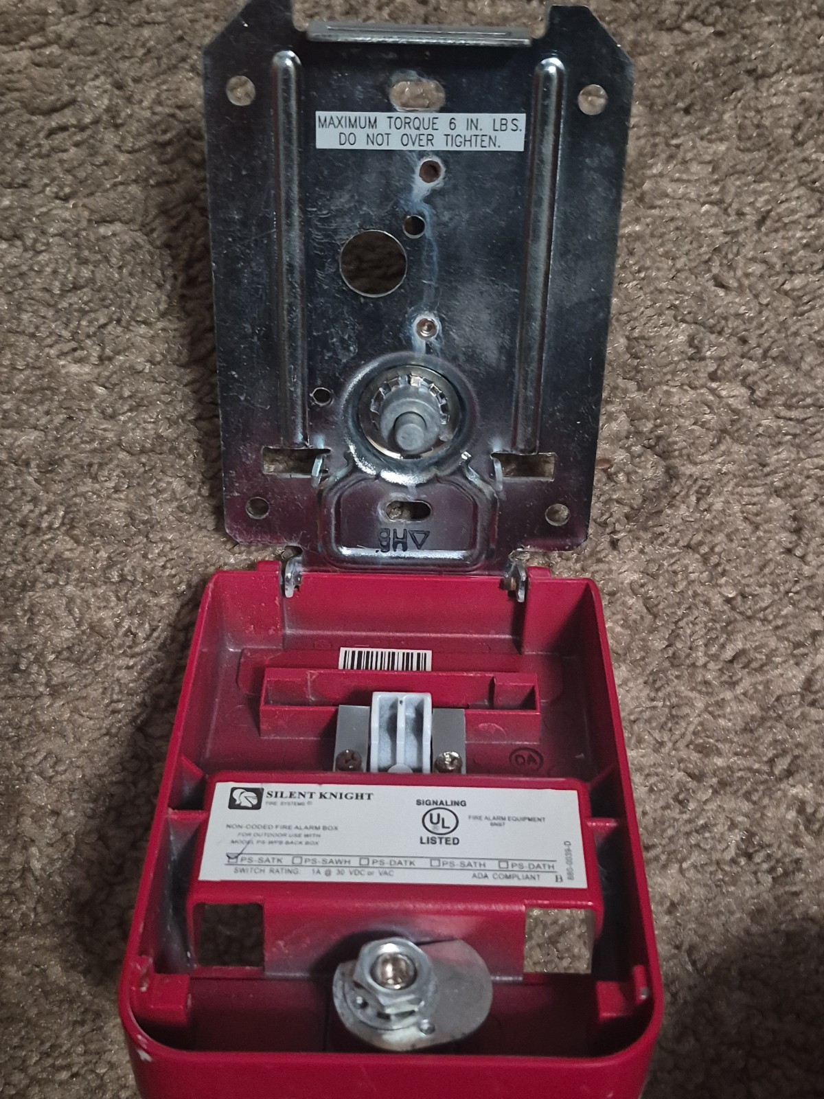 Silent Knight PS-SATK Single Action Manual Pull Station