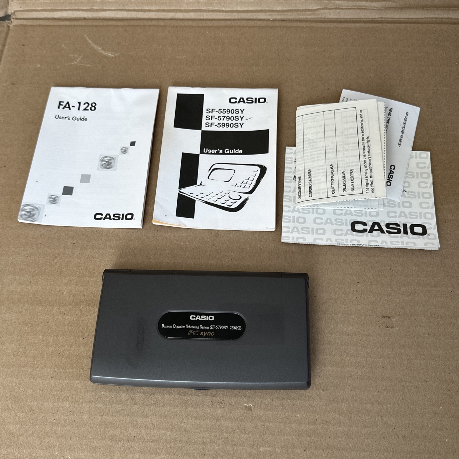 Vintage Casio SF-5790SY Electronic Organizer 256KB PC Sync Business Scheduler