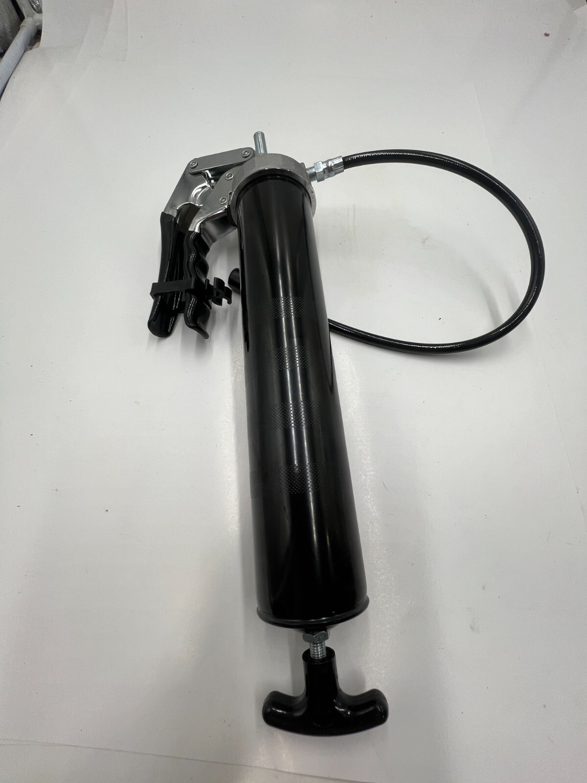 Lumax Grease Tool with Flex Whip Hose 4500 PSI Max Black Silver Durable