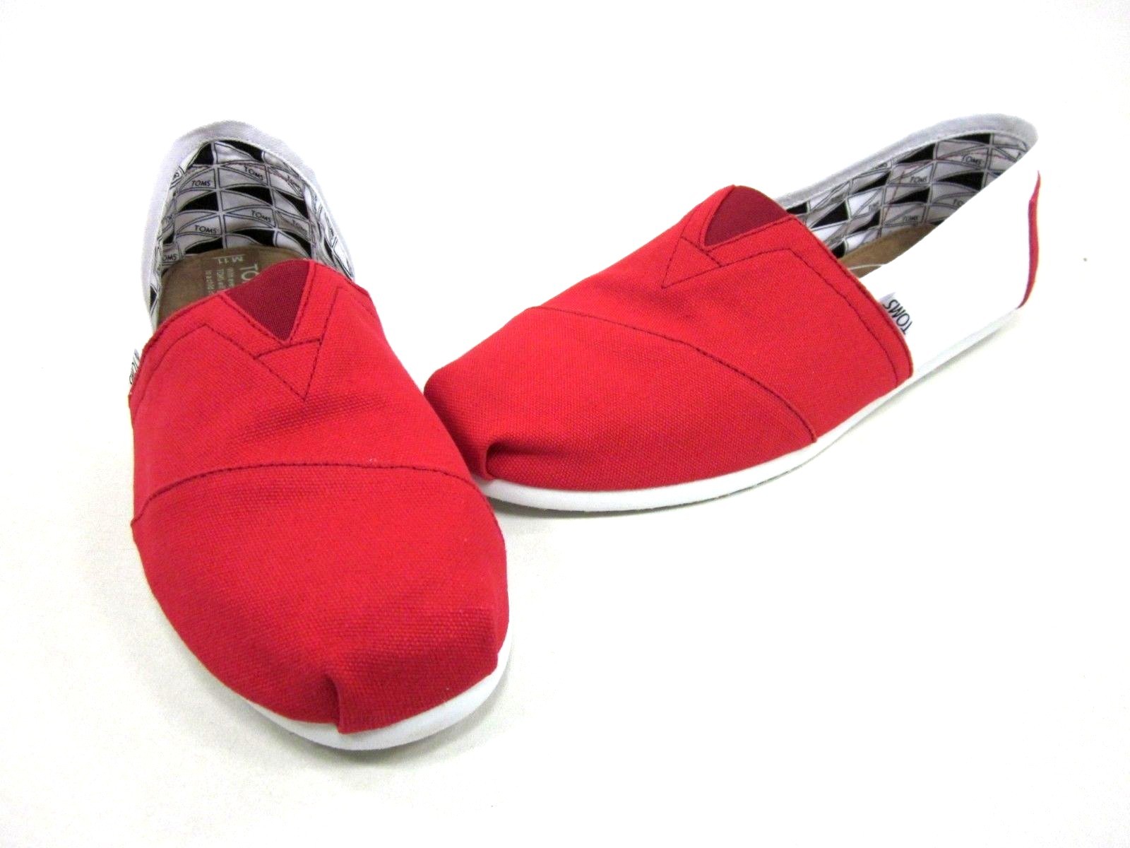 TOMS MEN'S CAMPUS CLASSICS SHOES UNIVERSITY OF ARKANSAS RED/WHITE NEW