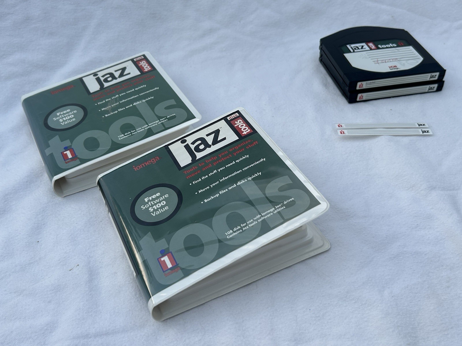 Iomega Jaz Disks 2 Count Tools 1GB Used ~