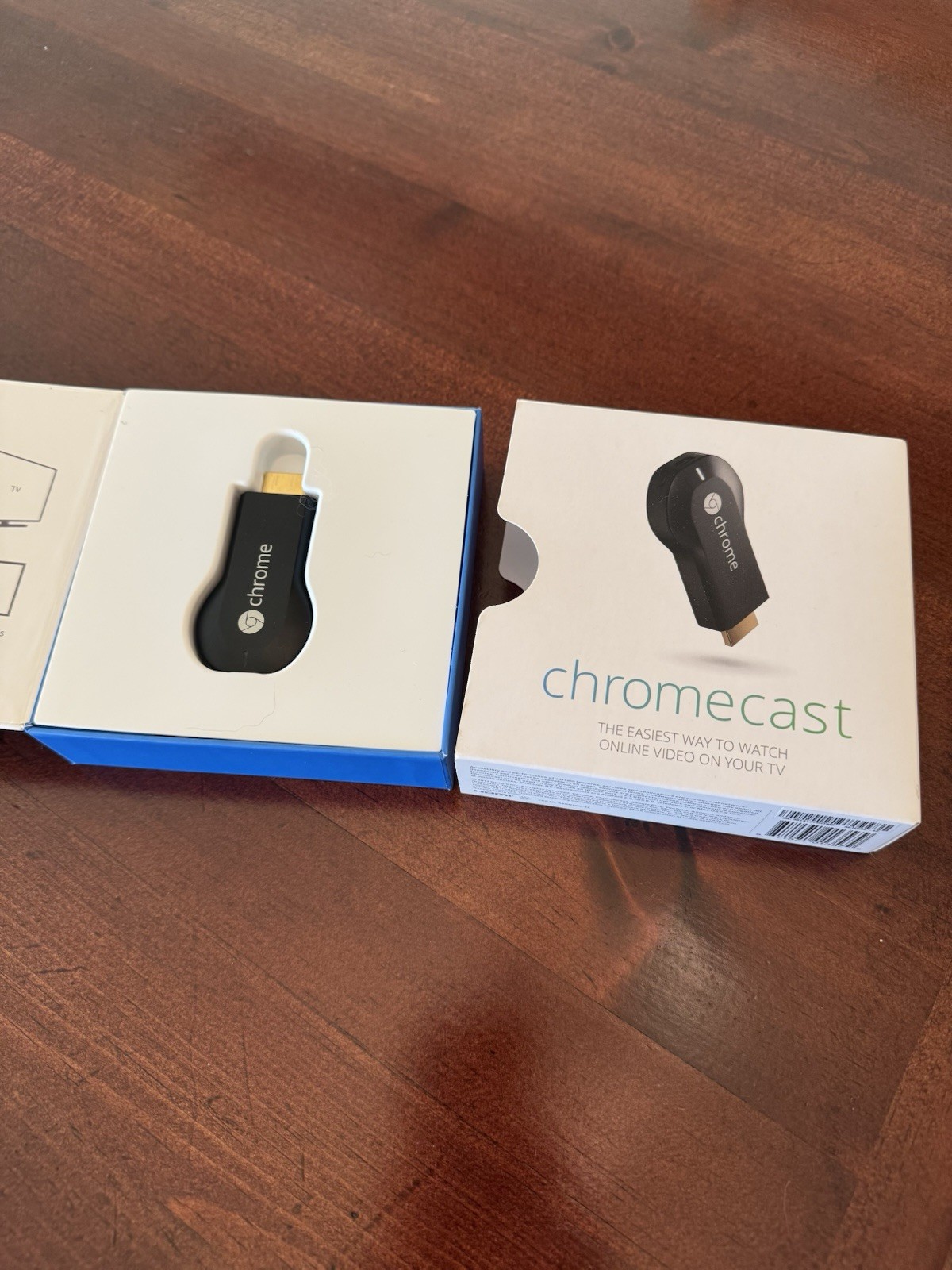 Google Chromecast HDMI Streaming Dongle w/ Box, Power Adapter & USB Cable