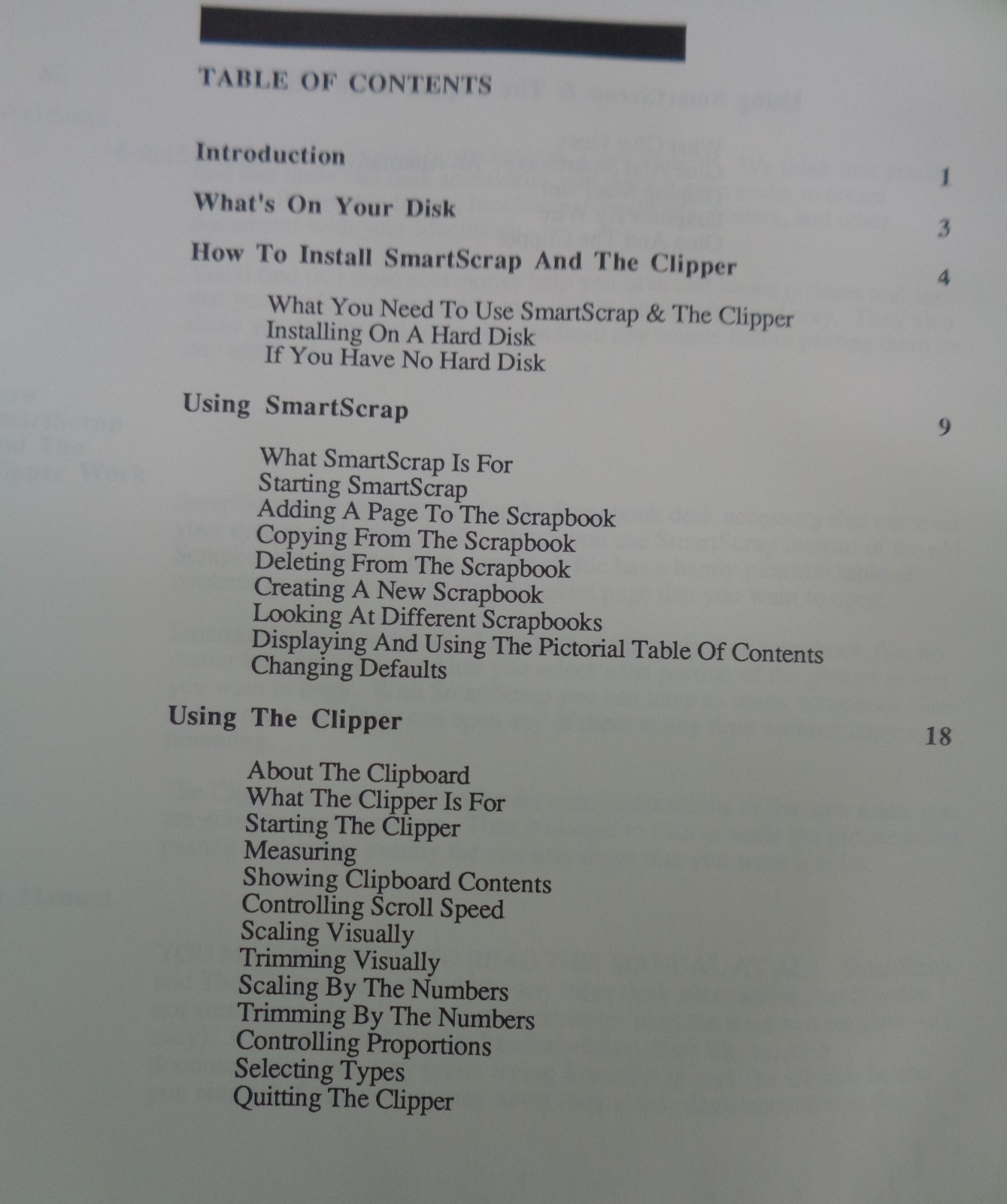 1987 SmartScrap & the Clipper for Macintosh Software - Manual, diskette, etc