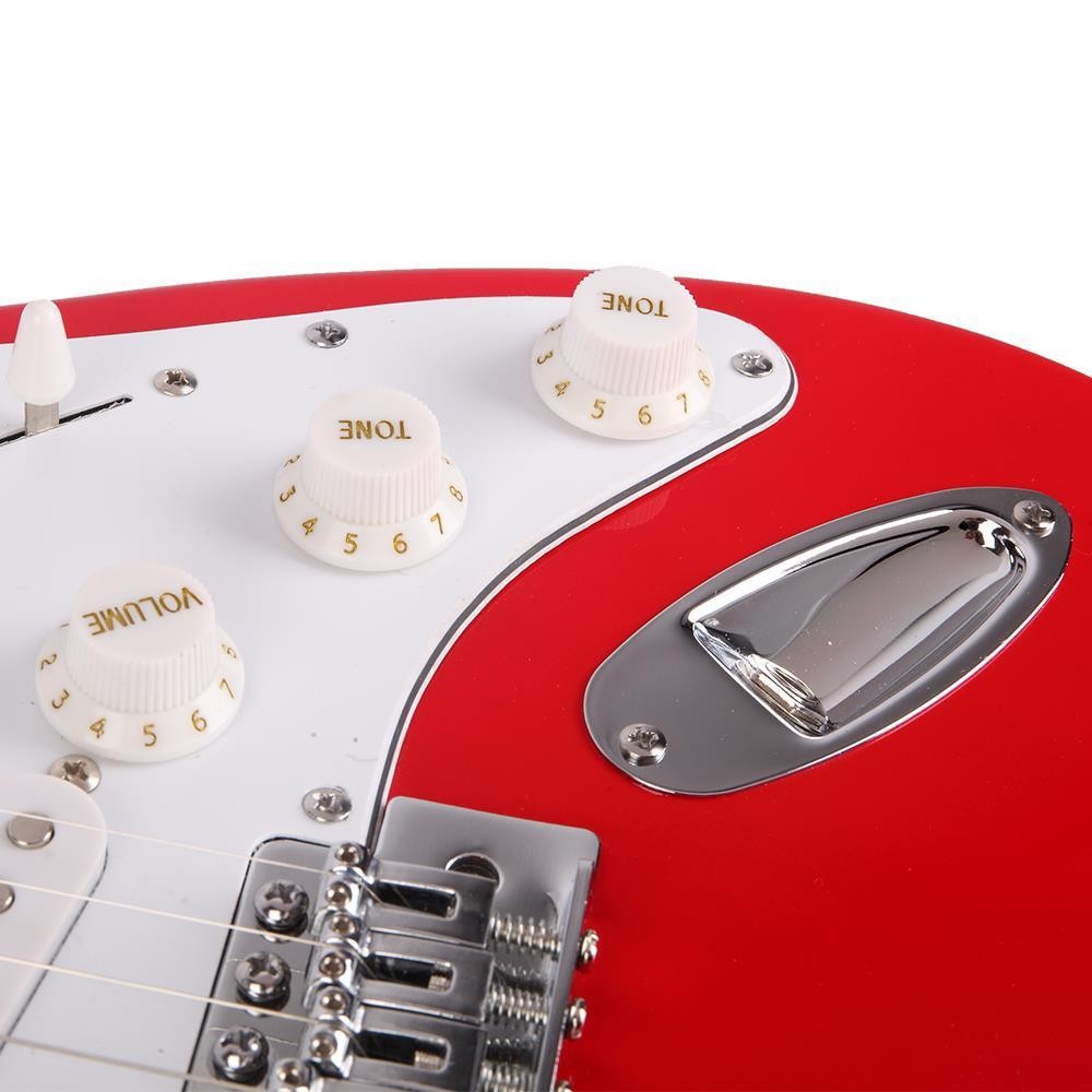 Fingerboard Electric Guitar Red +Gigbag +Cord+Strap+Accessor