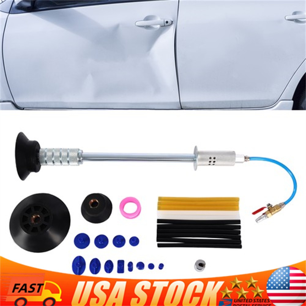 Air Pneumatic Dent Puller Car Auto Body Repair Suction Cup Tools w/ Slide Hammer