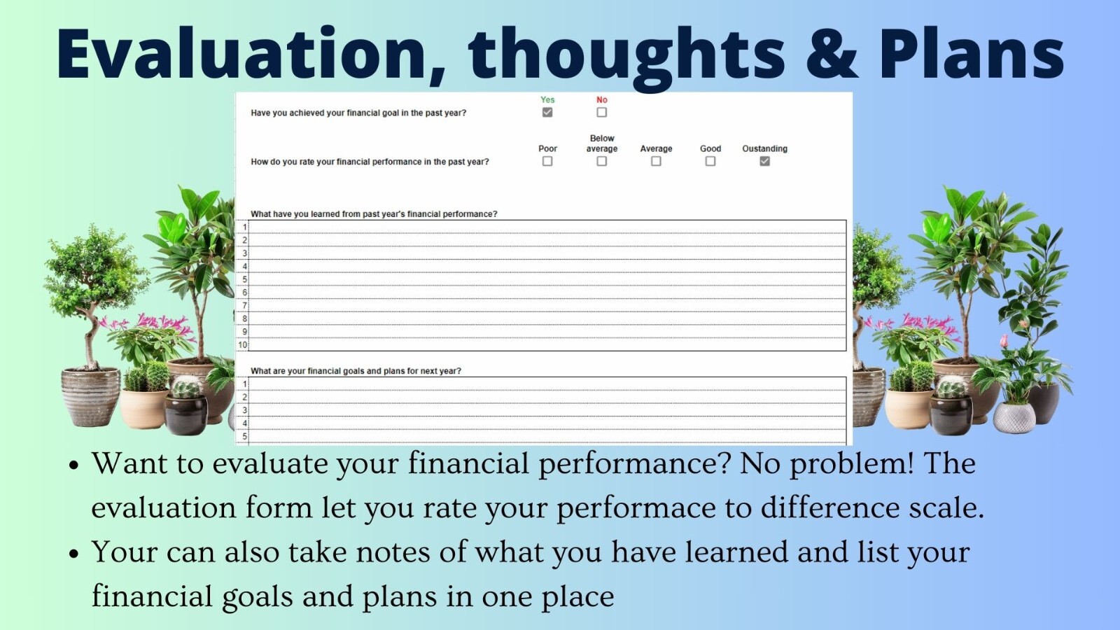 Monthly & Annual Finance | Tracker Google Sheets Budget Template