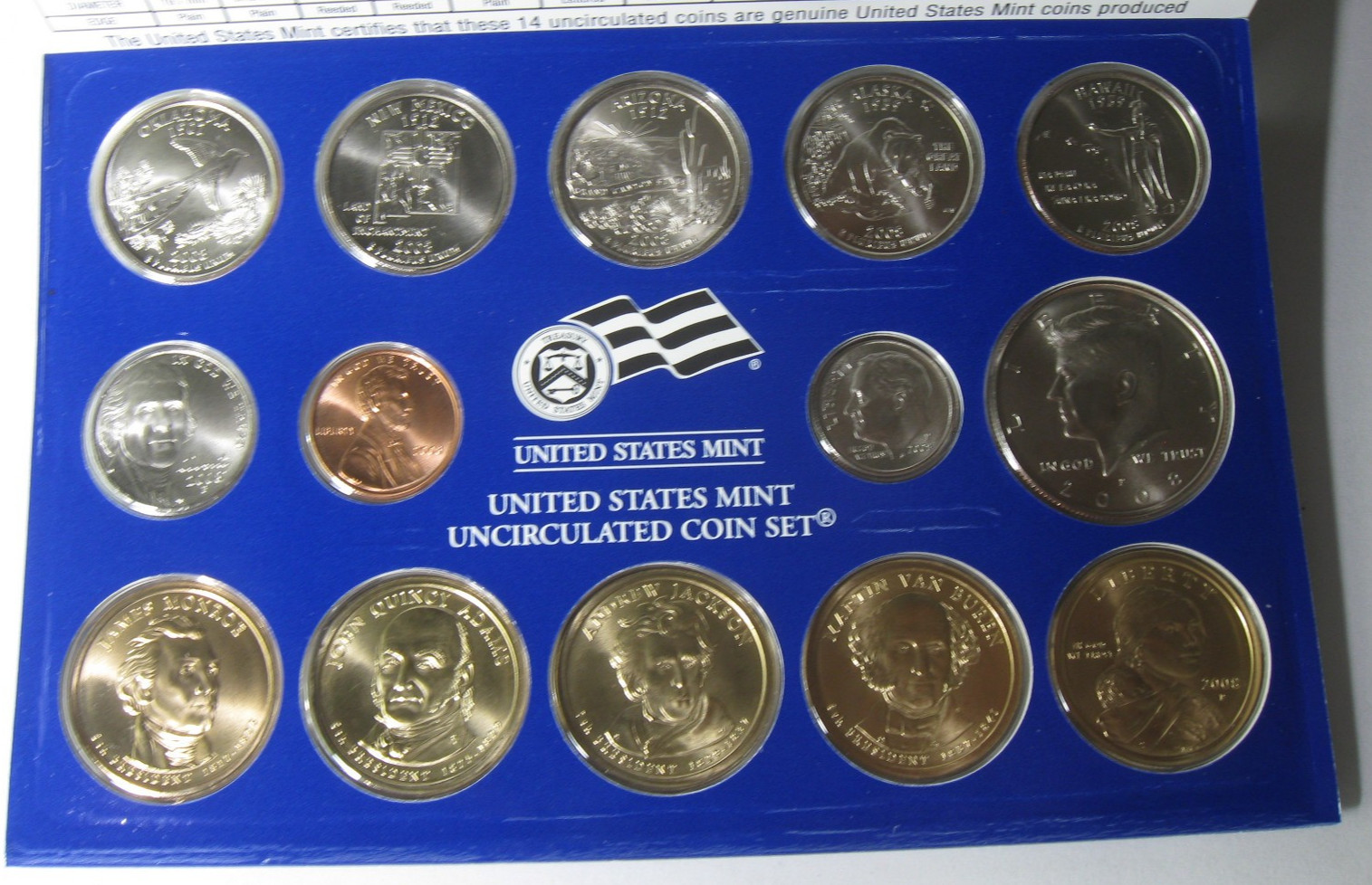 2008 P & D US Mint 28 Coin Uncirculated Mint Set #2