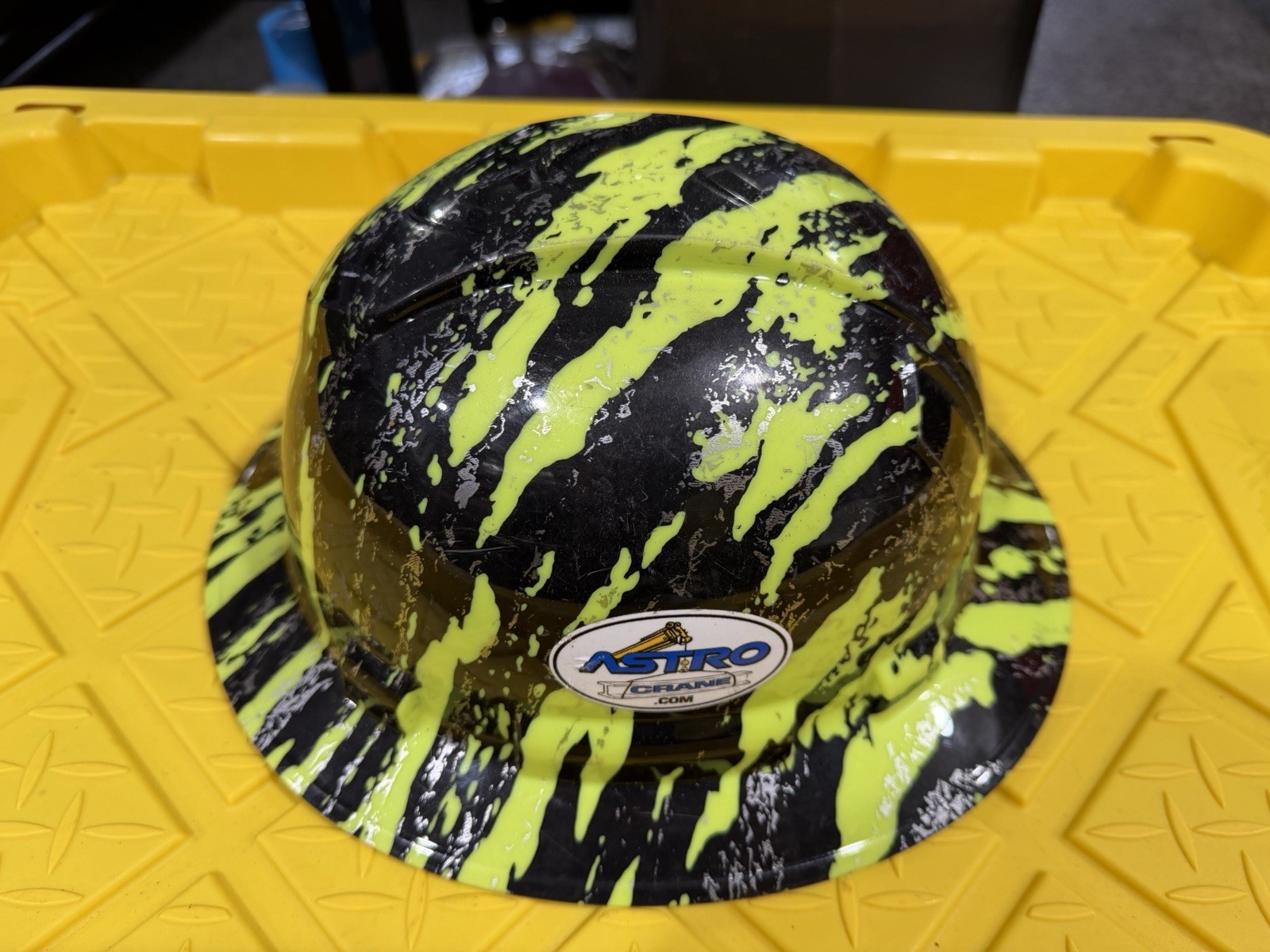 2 New Full Brim Hard Hats Custom Hydro Dipped Construction Site